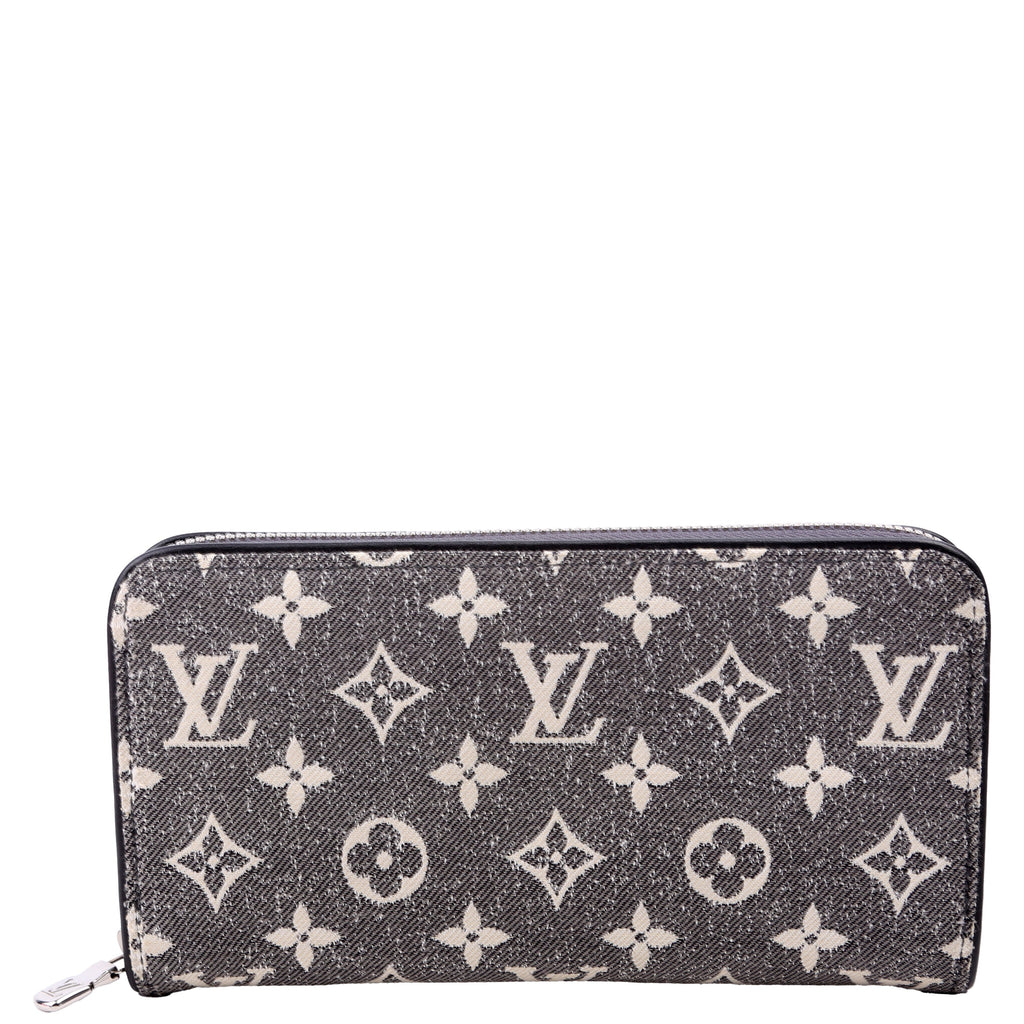 Zippy Wallet Denim Monogram Gray
