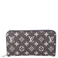 Zippy Wallet Denim Monogram Gray