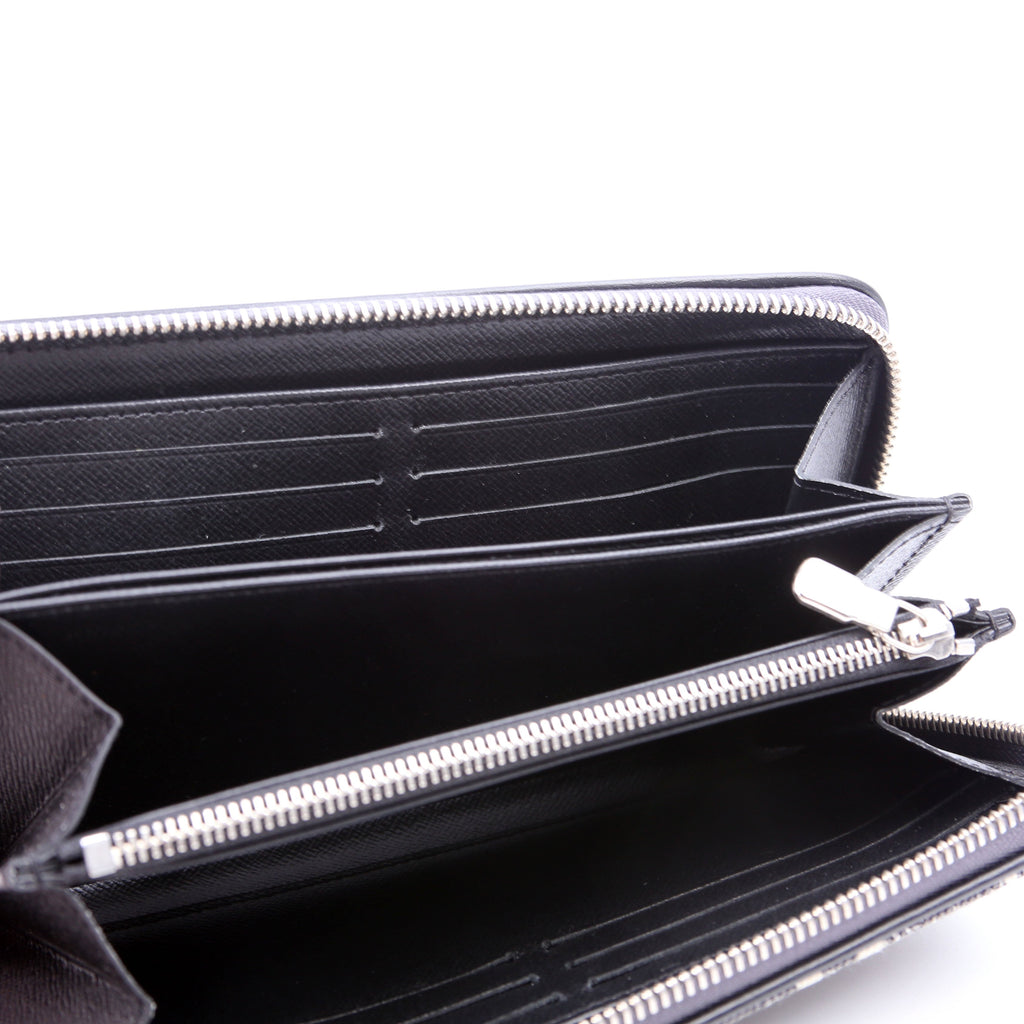 Zippy Wallet Denim Monogram Gray