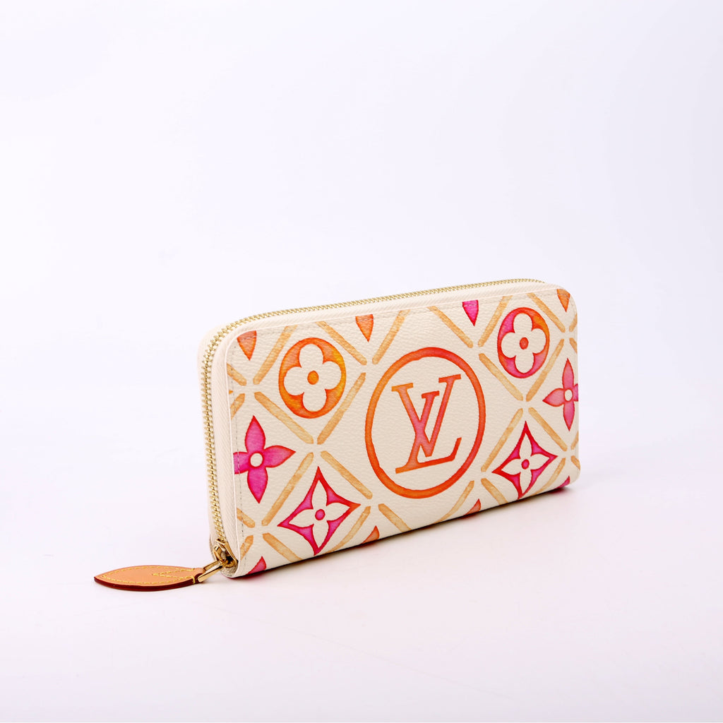 Zippy Wallet By The Pool Orange