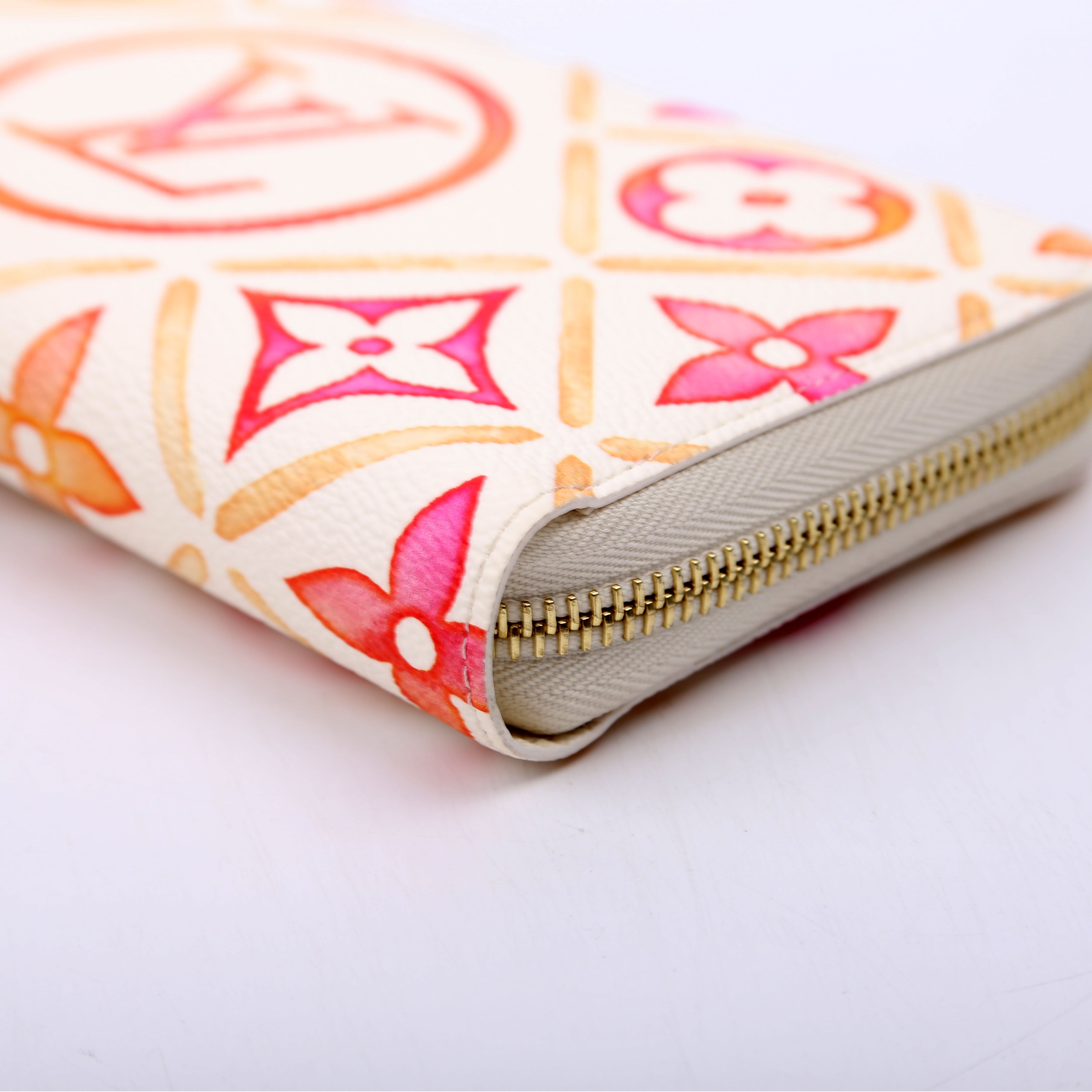 Zippy Wallet By The Pool Orange