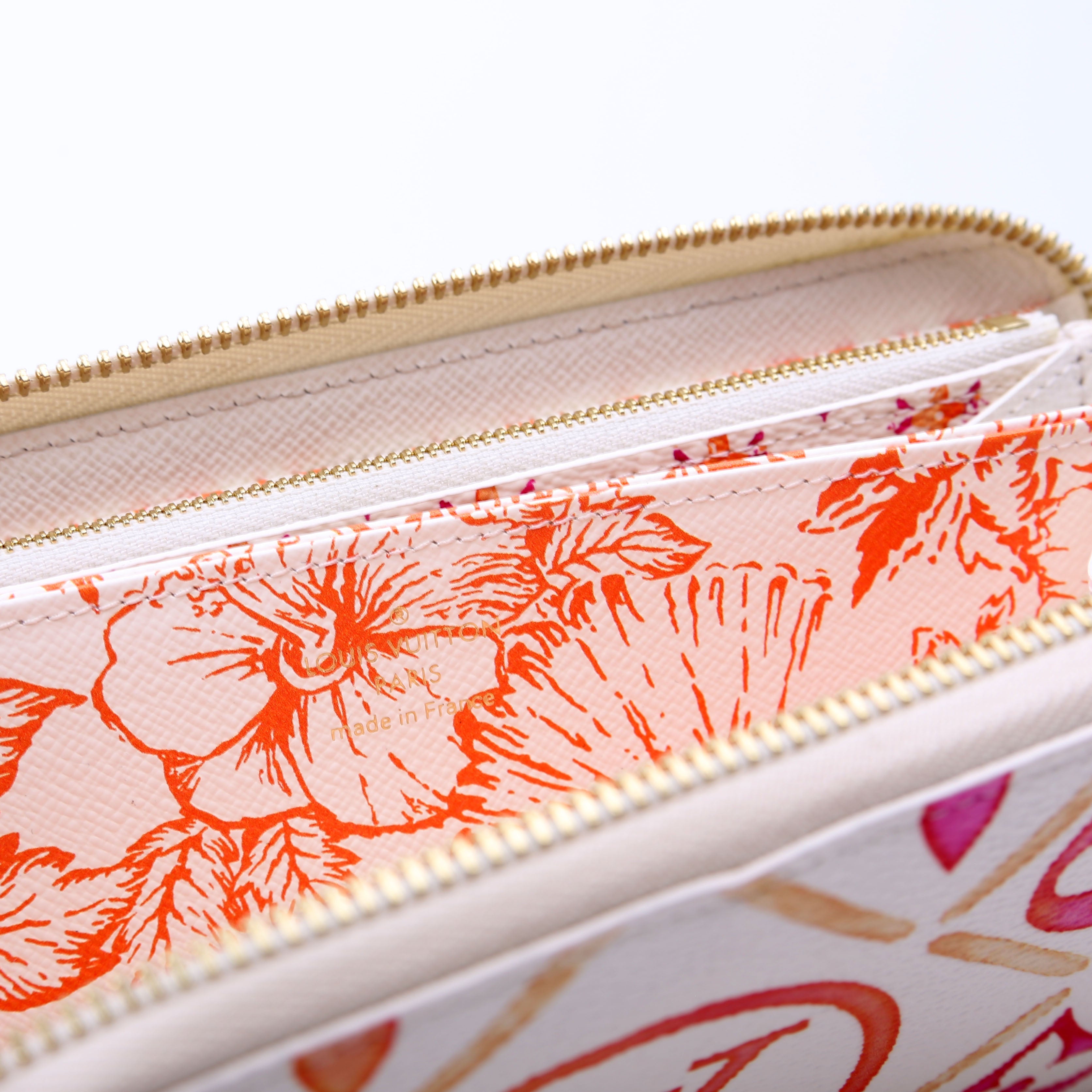 Zippy Wallet By The Pool Orange
