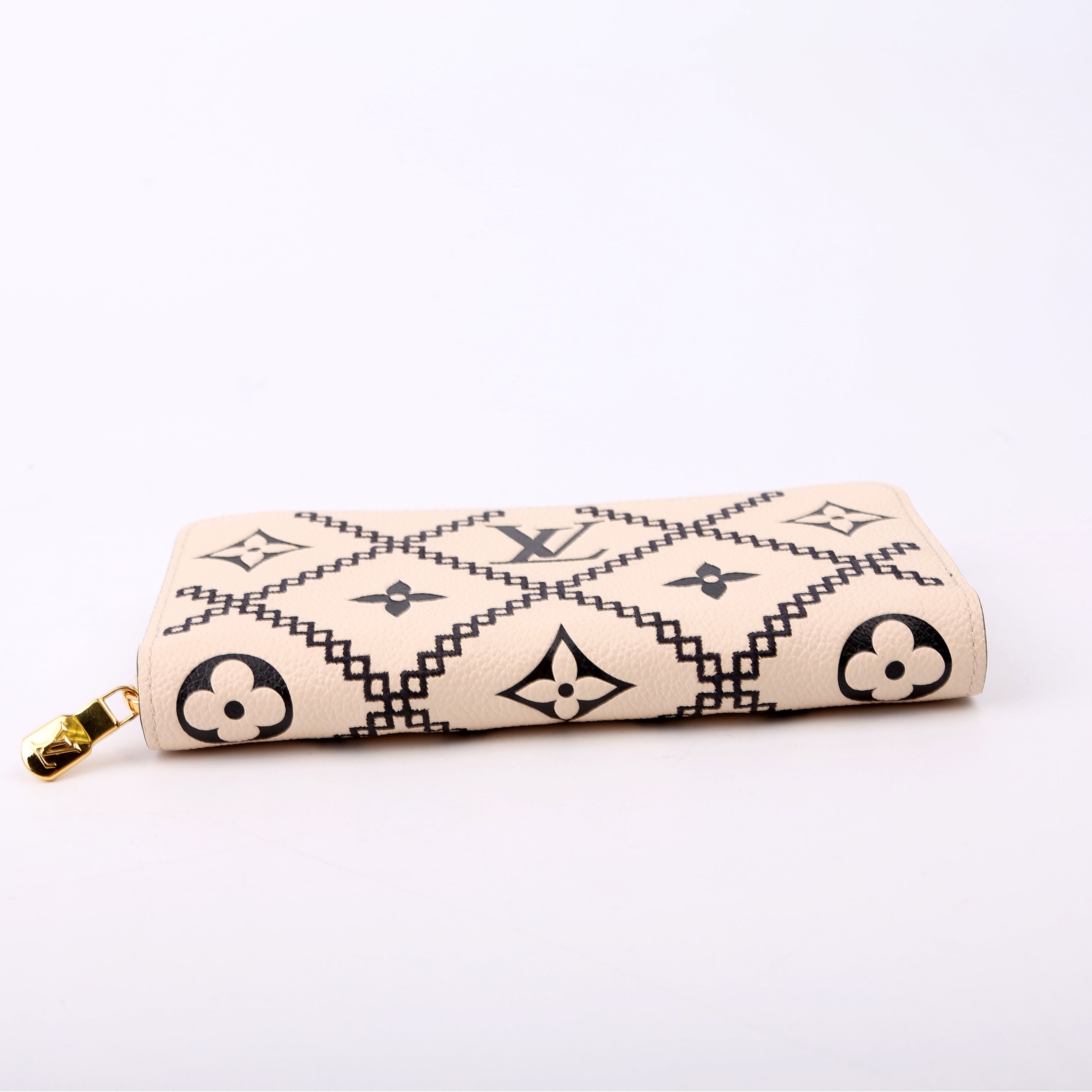 Zippy Wallet Broderies Bicolor Empreinte White/Black