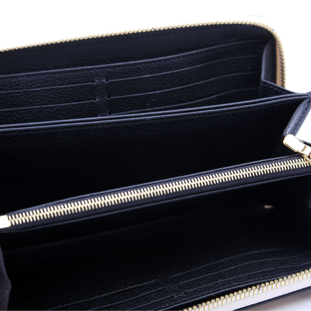 Zippy Wallet Broderies Bicolor Empreinte White/Black