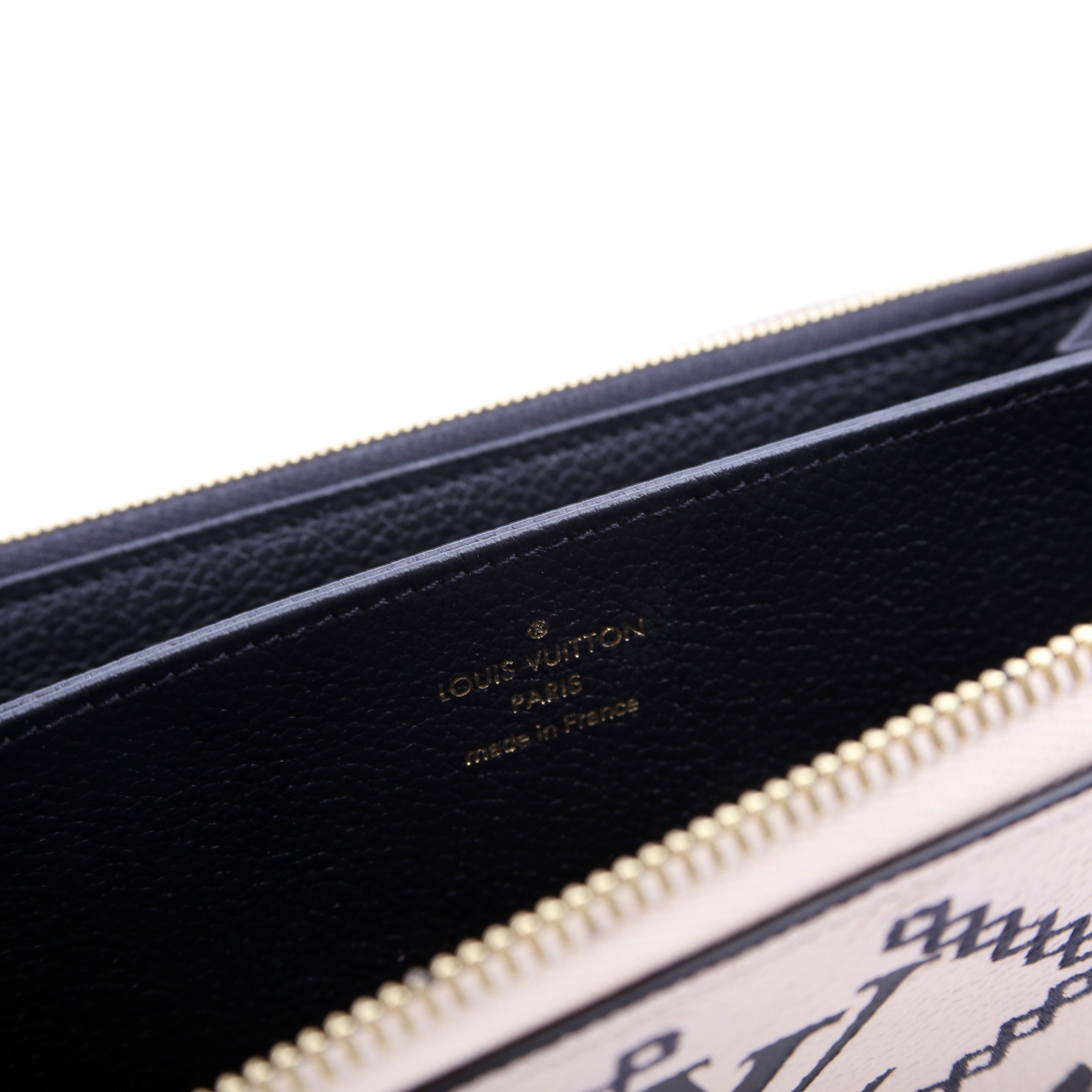 Zippy Wallet Broderies Bicolor Empreinte White/Black