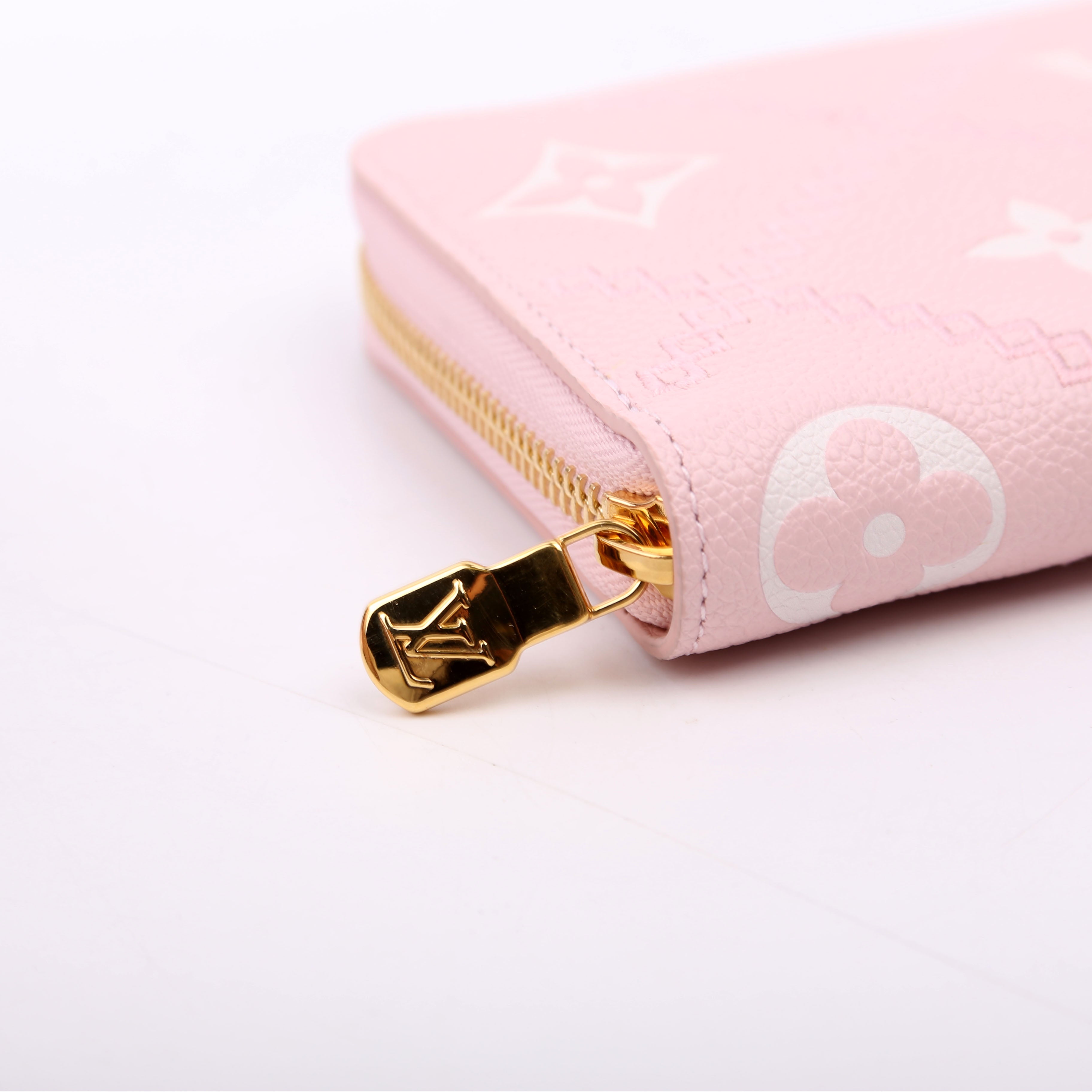 Zippy Wallet Broderies Bicolor Empreinte Pink