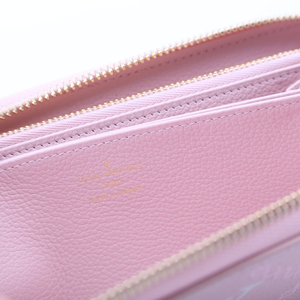 Zippy Wallet Broderies Bicolor Empreinte Pink