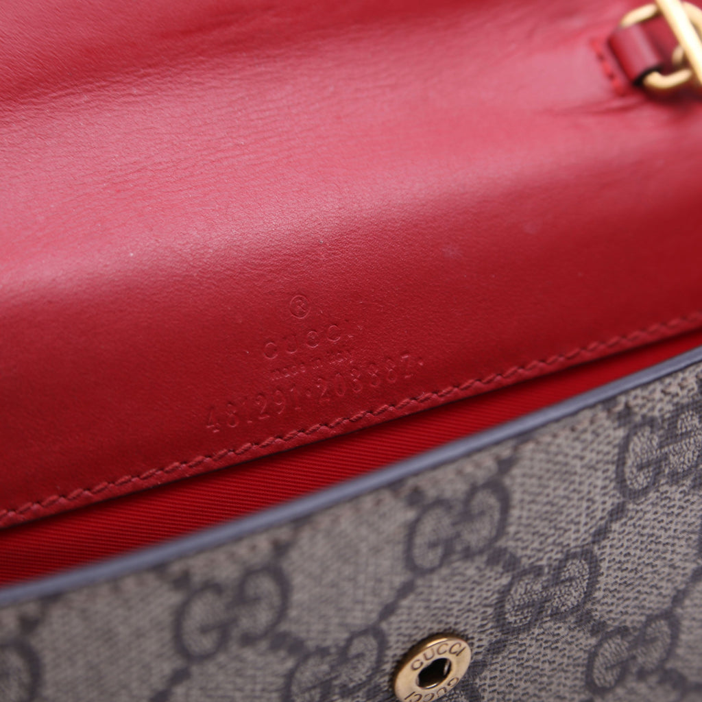 Gucci 481291 GG Supreme Cherries Mini Bag Red
