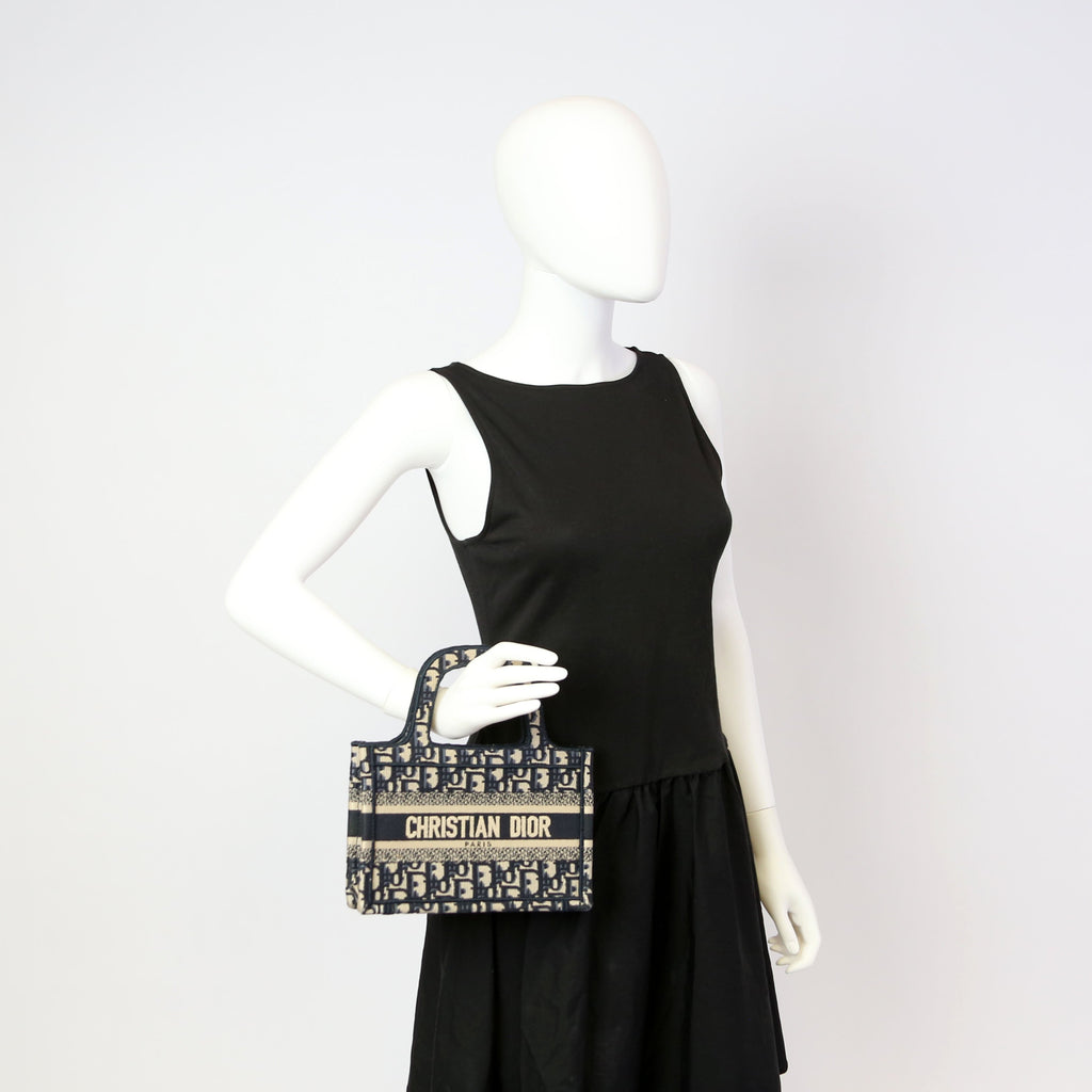 Dior Book Tote Mini Navy