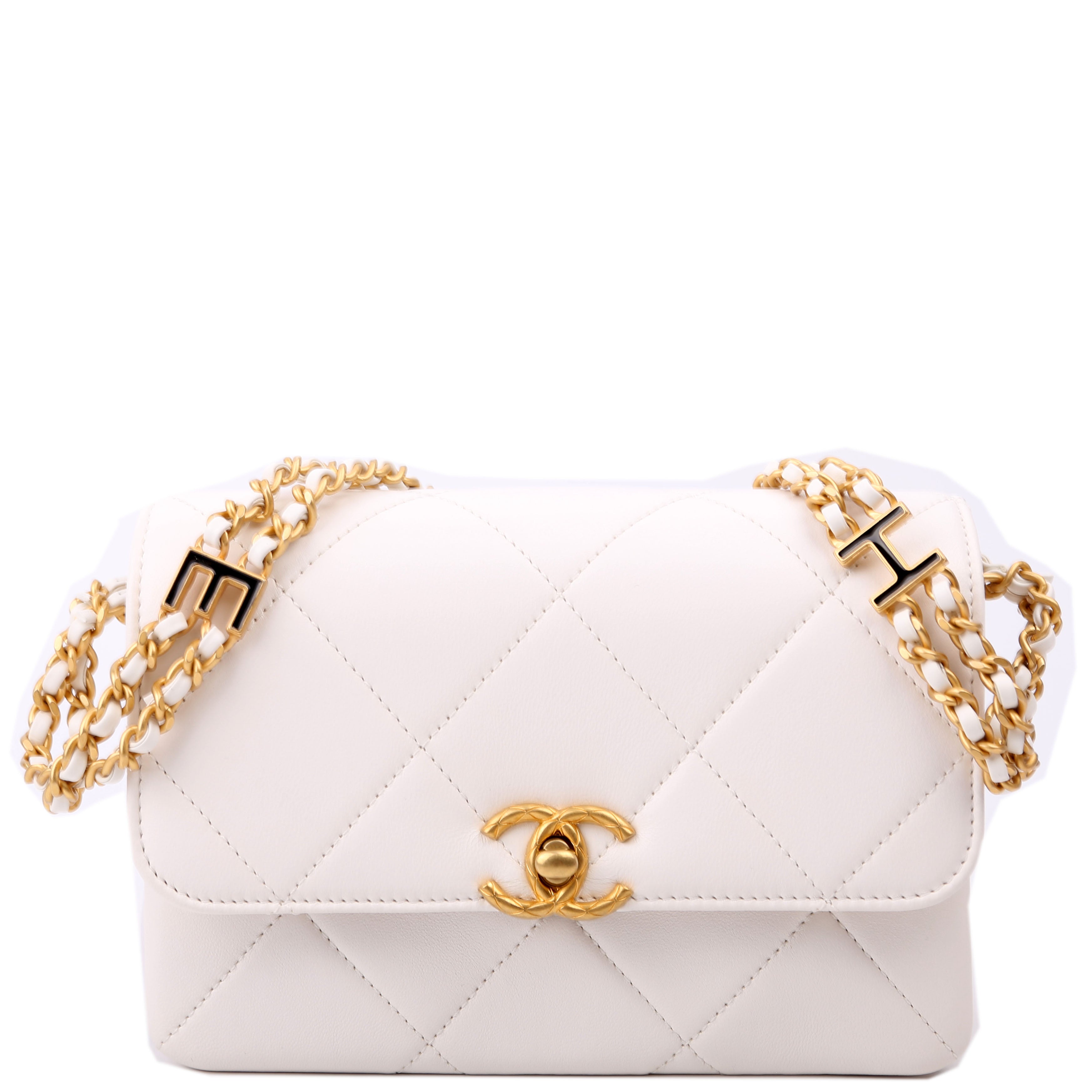Mini Flap Bag RFID White