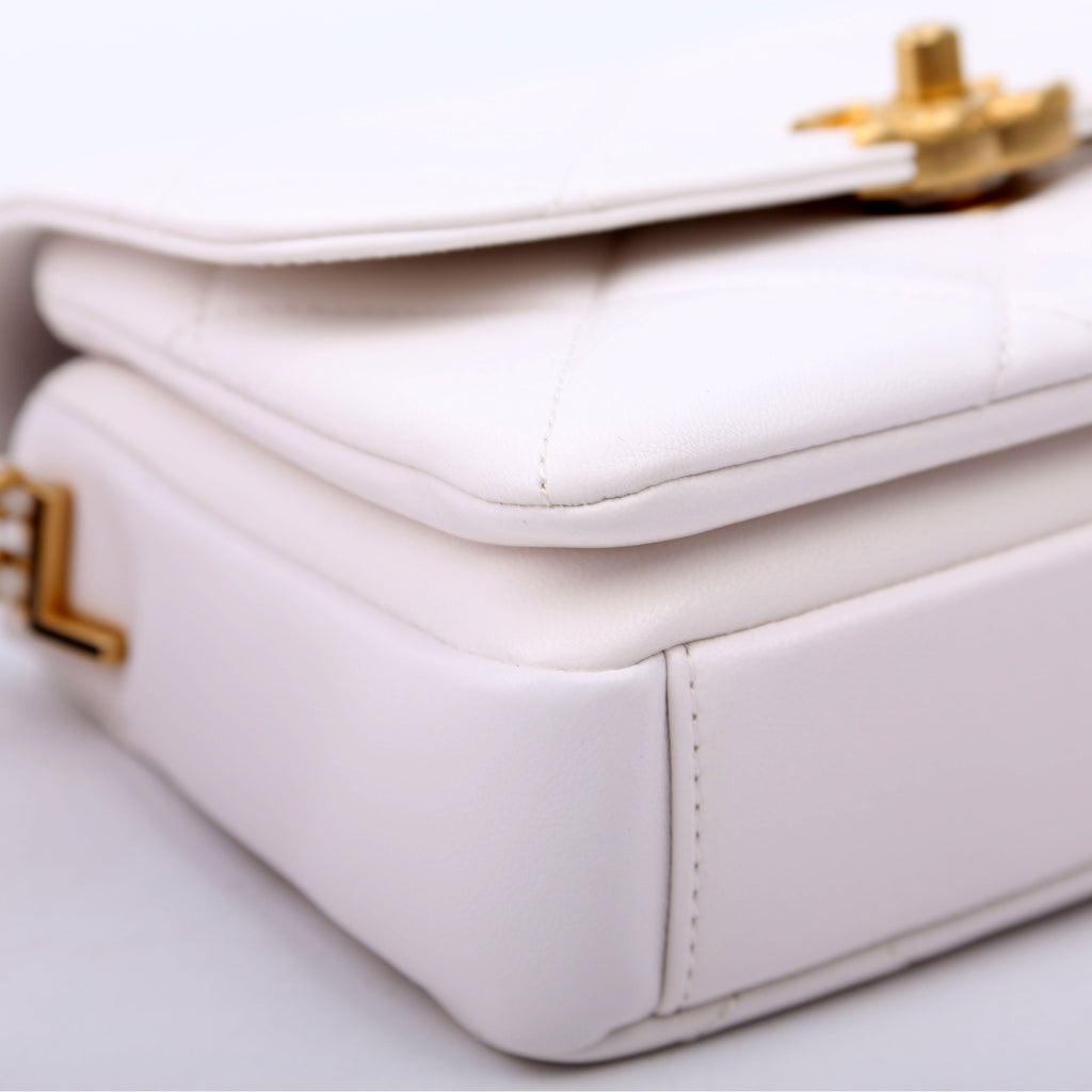 Mini Flap Bag RFID White