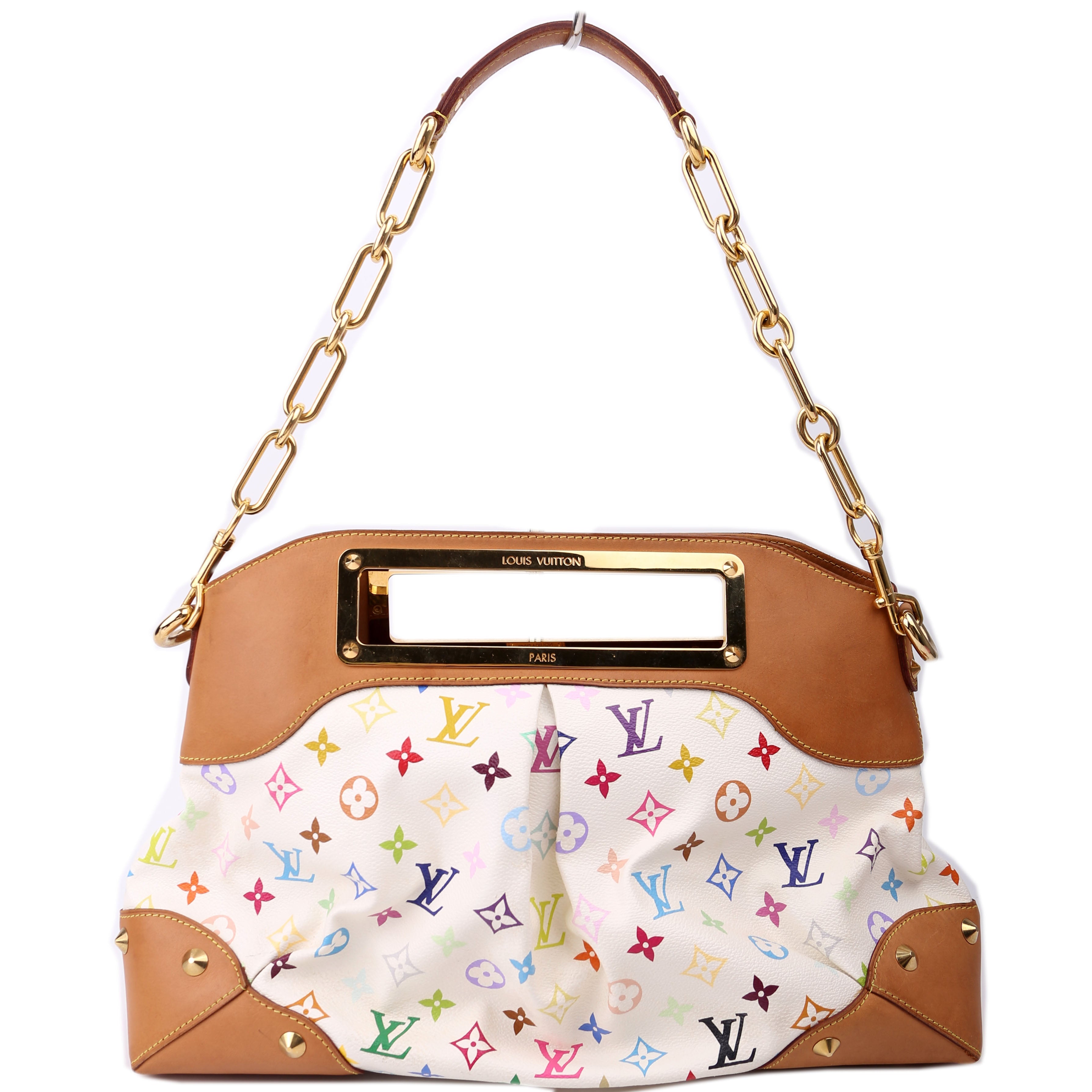 Judy MM Multicolor Monogram White