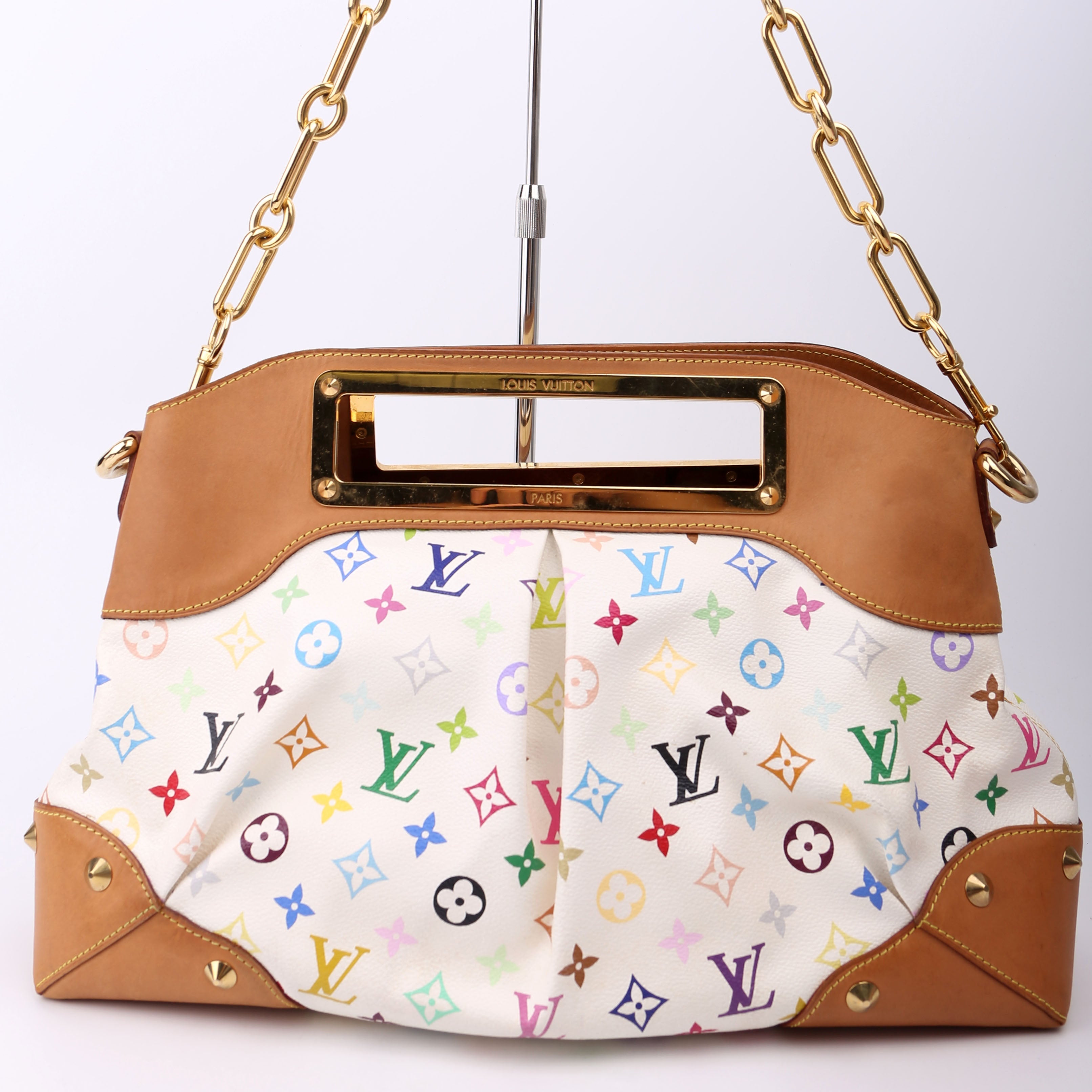 Judy MM Multicolor Monogram White