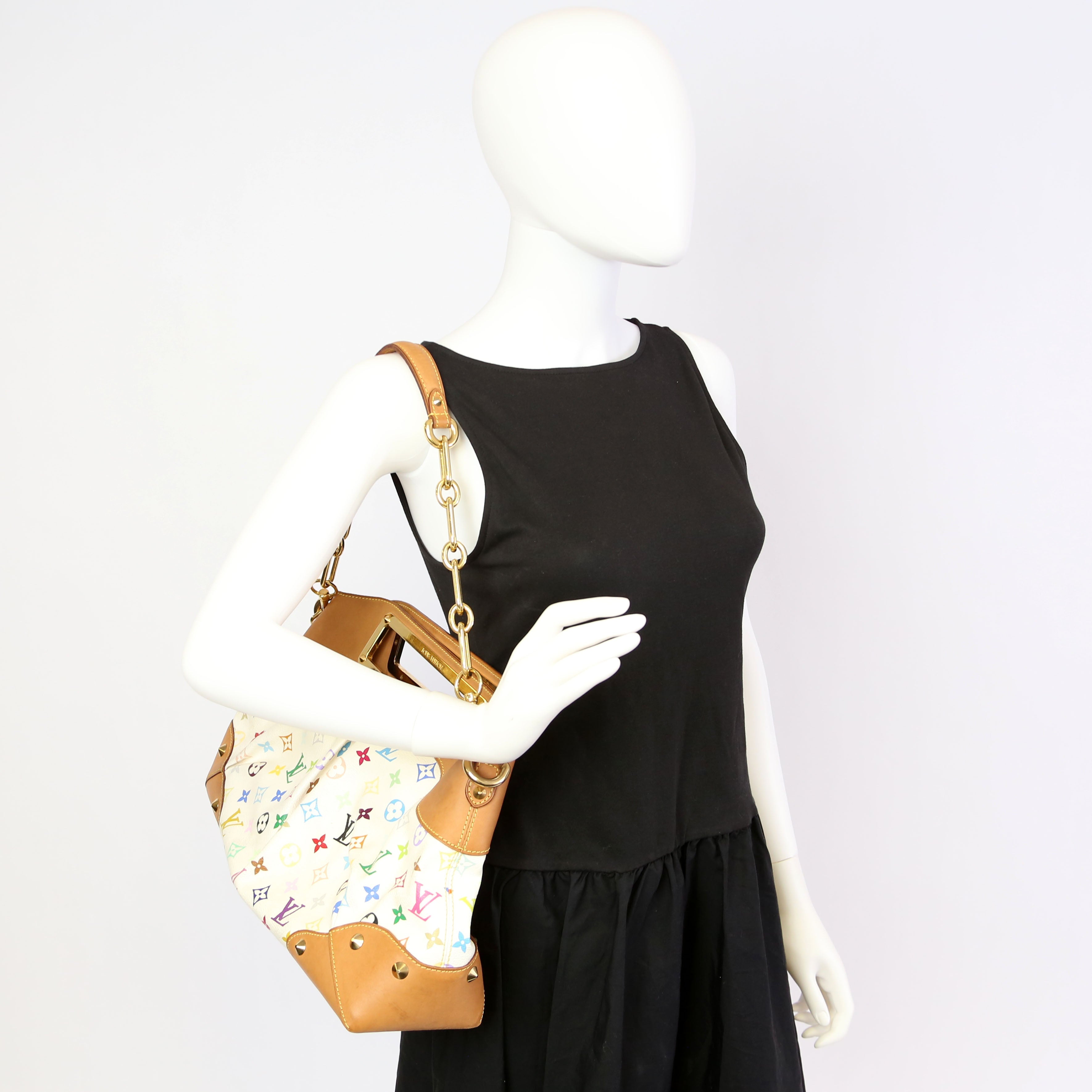 Judy MM Multicolor Monogram White