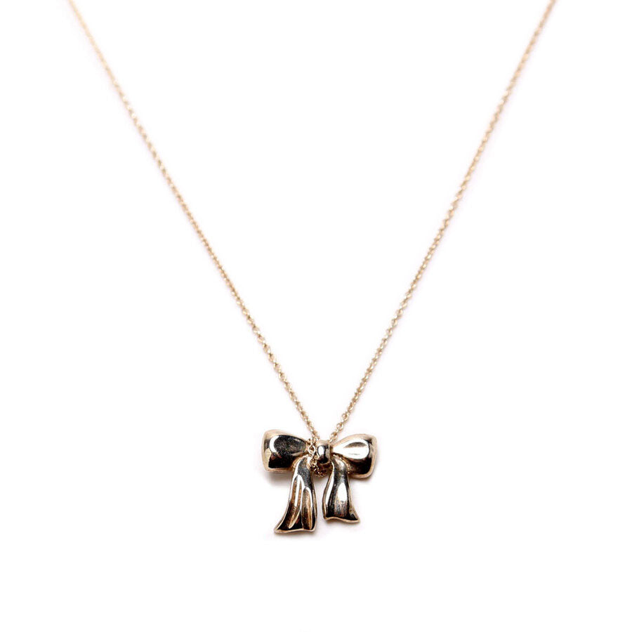 Bow Ribbon Necklace 925