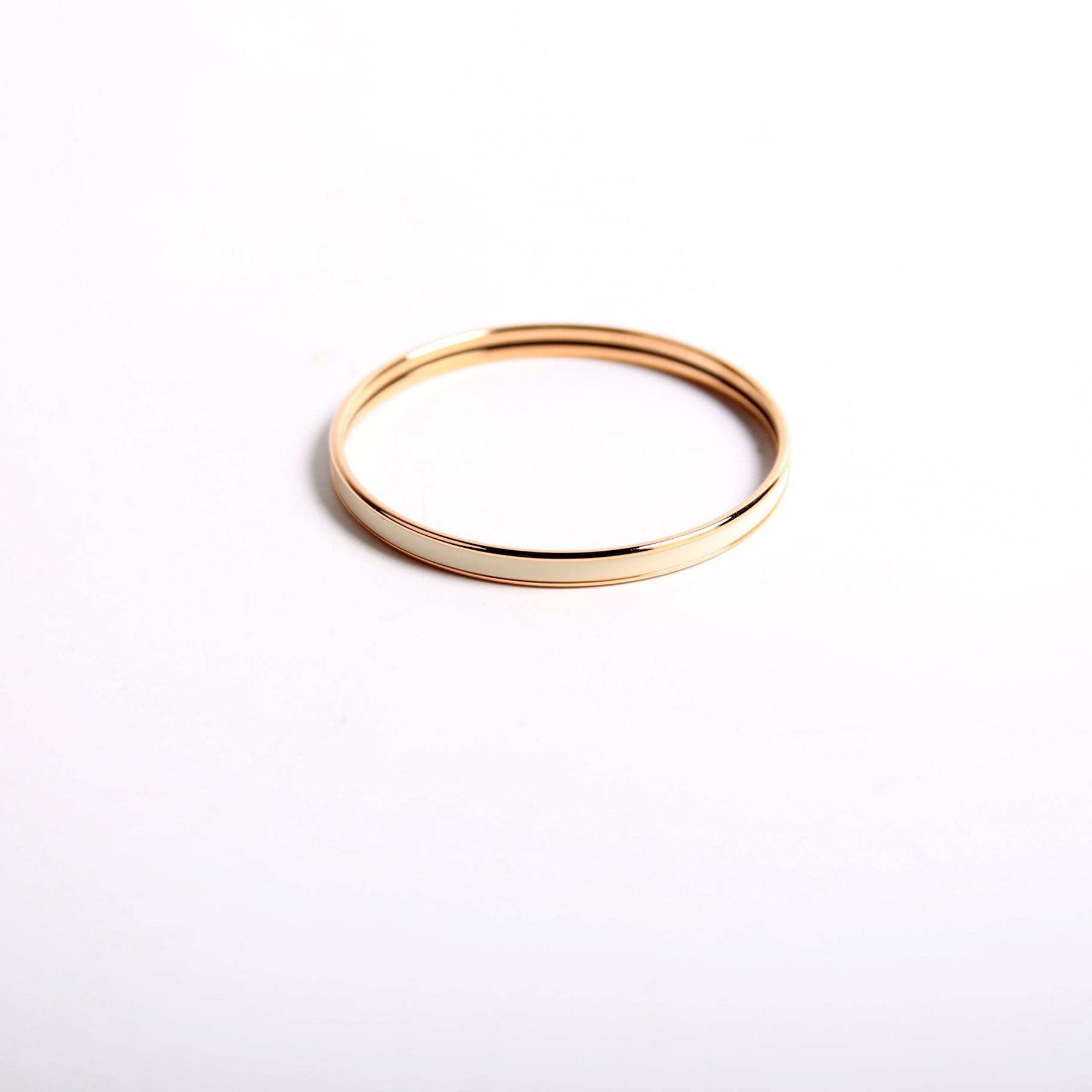 Uni Bangle Narrow Cream/Gold