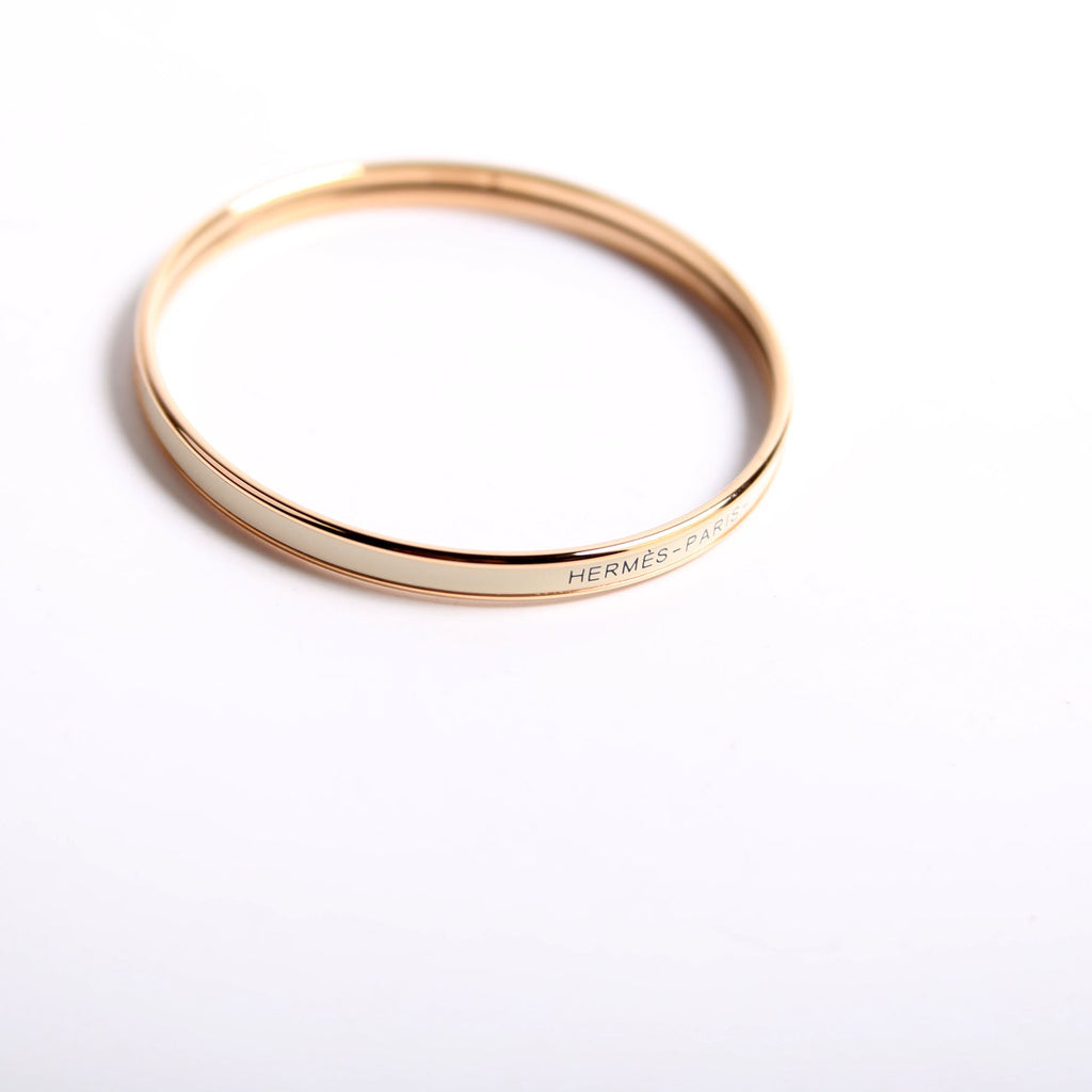 Uni Bangle Narrow Cream/Gold