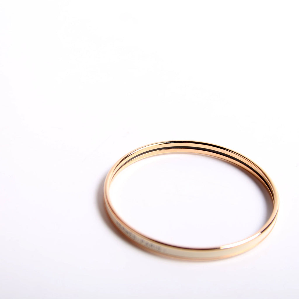 Uni Bangle Narrow Cream/Gold