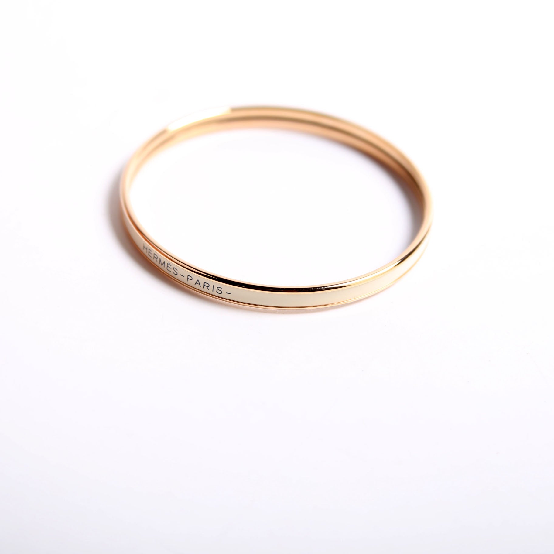 Uni Bangle Narrow Cream/Gold