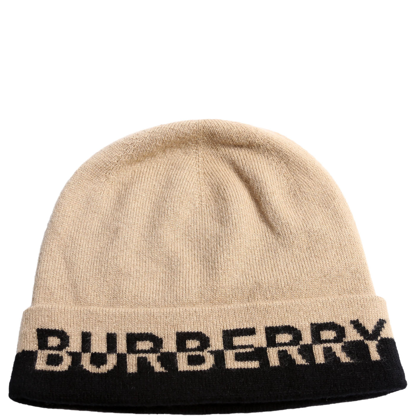 Logo Intarsia Cashmere-Blend Beanie Brown