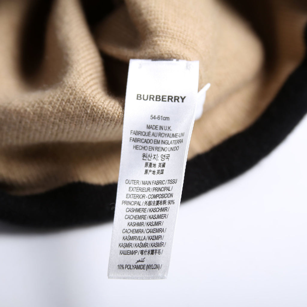 Logo Intarsia Cashmere-Blend Beanie Brown