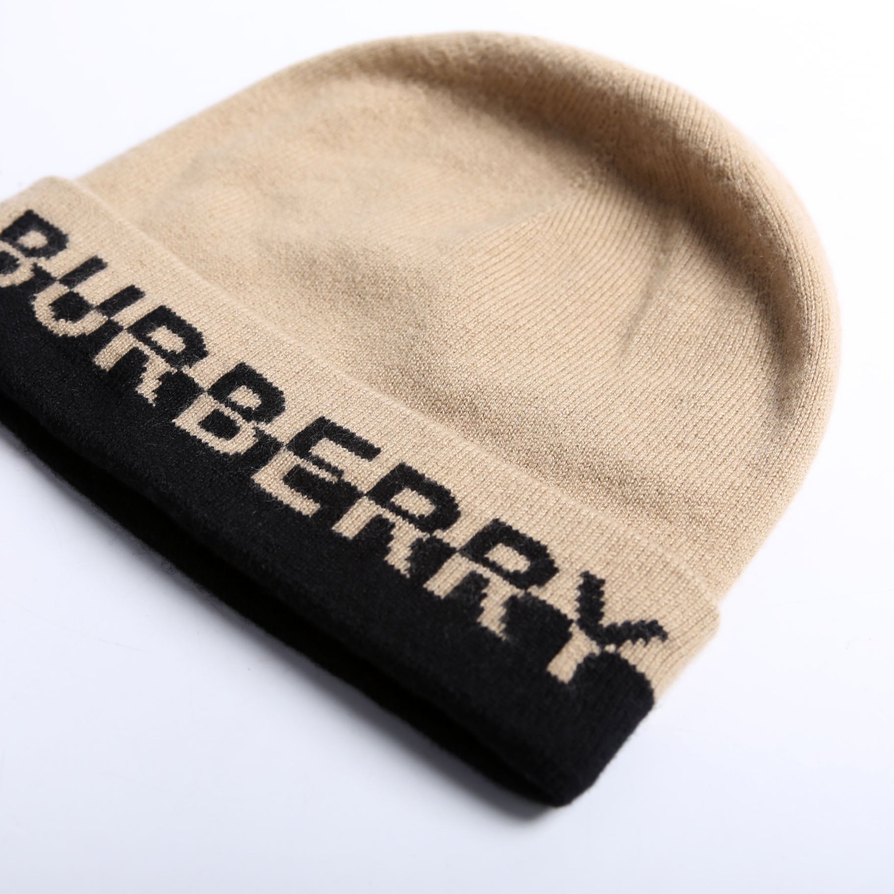 Logo Intarsia Cashmere-Blend Beanie Brown