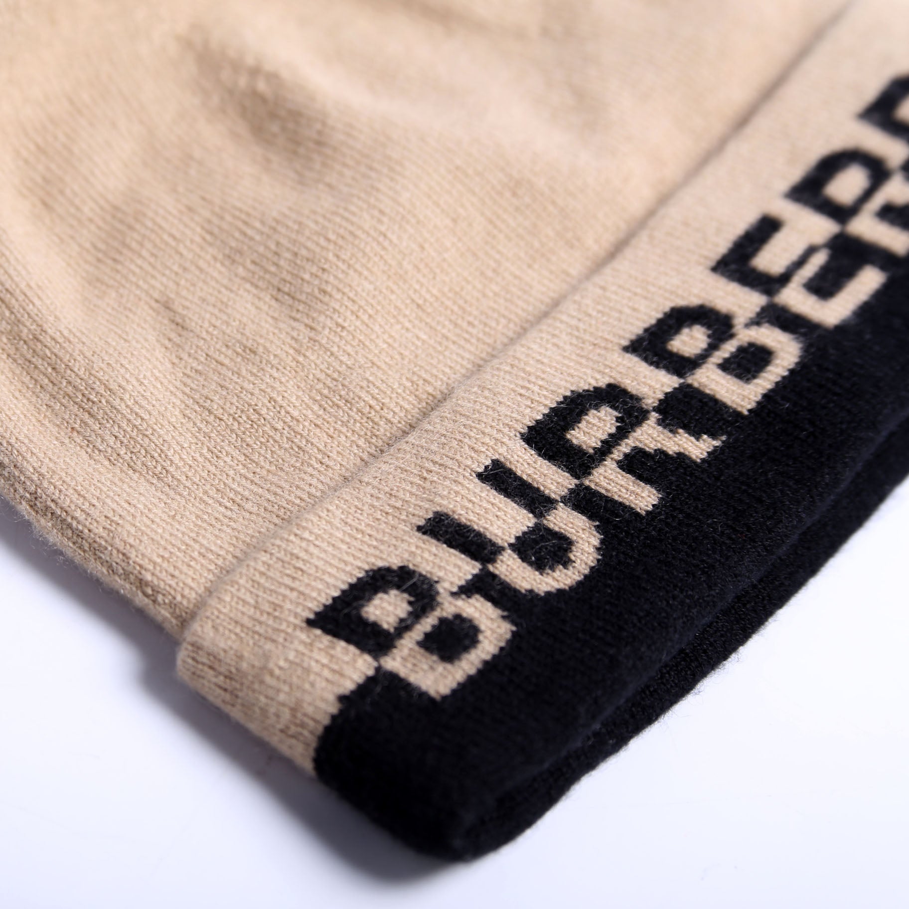 Logo Intarsia Cashmere-Blend Beanie Brown