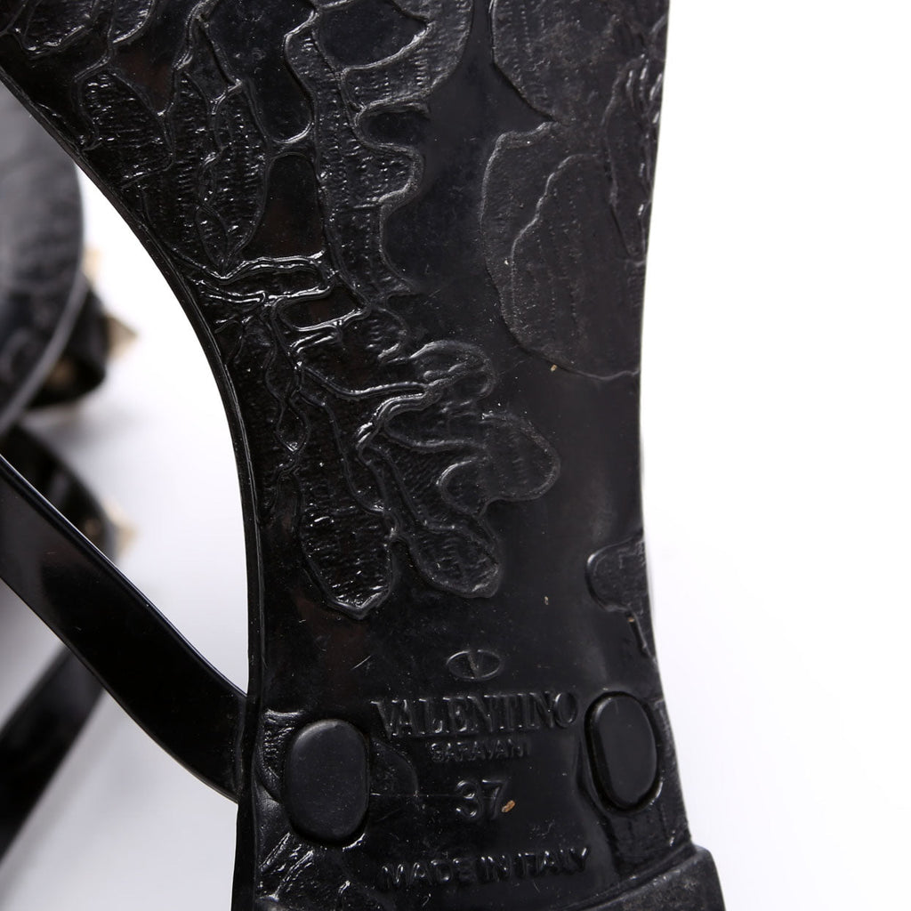 Rockstud Jelly Flip Flops Size 37 Black