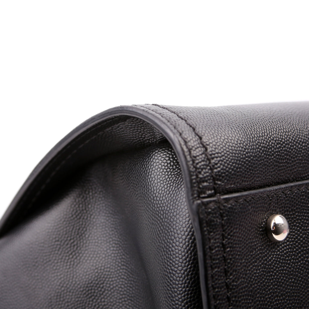 Deauville Studded Caviar Small Tote Black