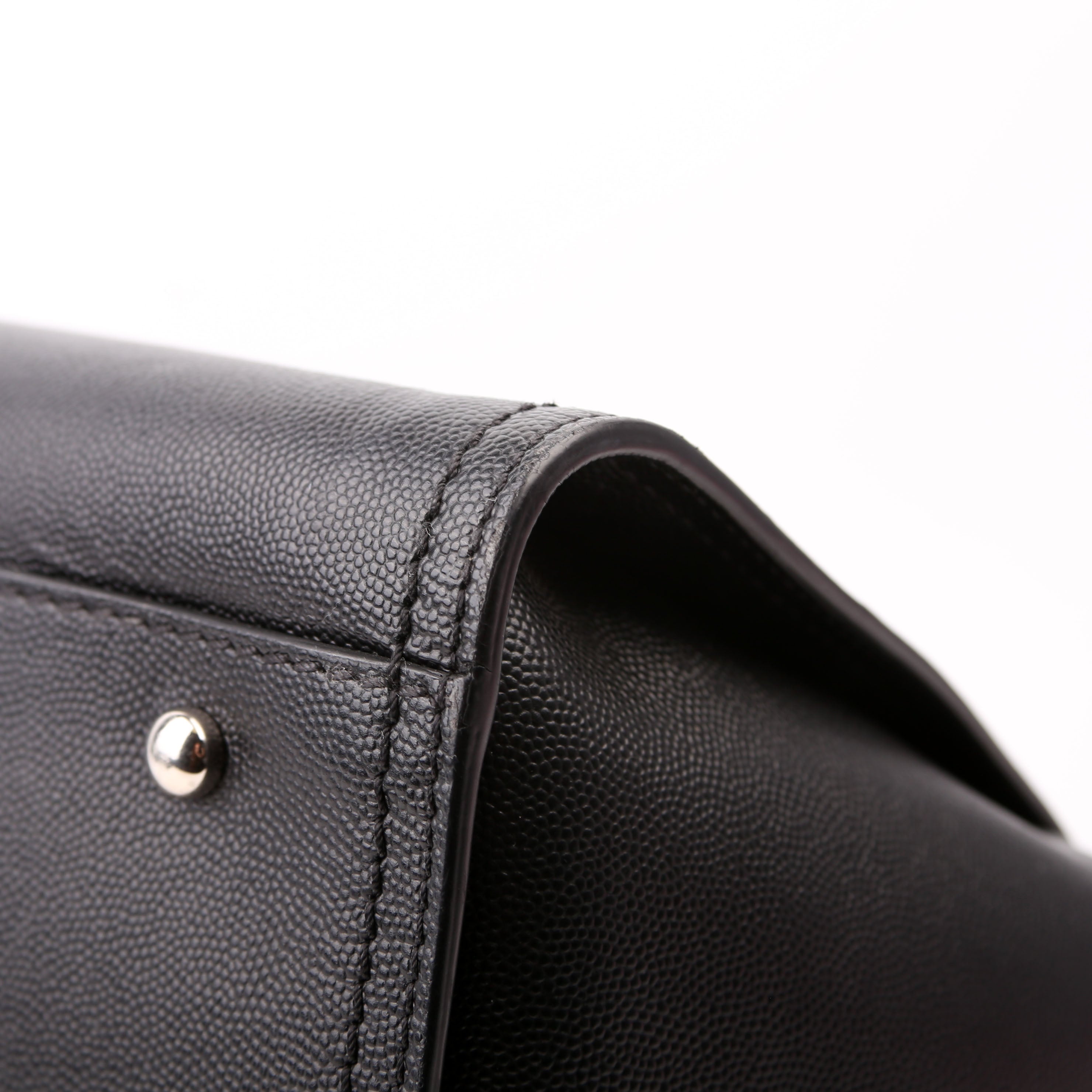 Deauville Studded Caviar Small Tote Black