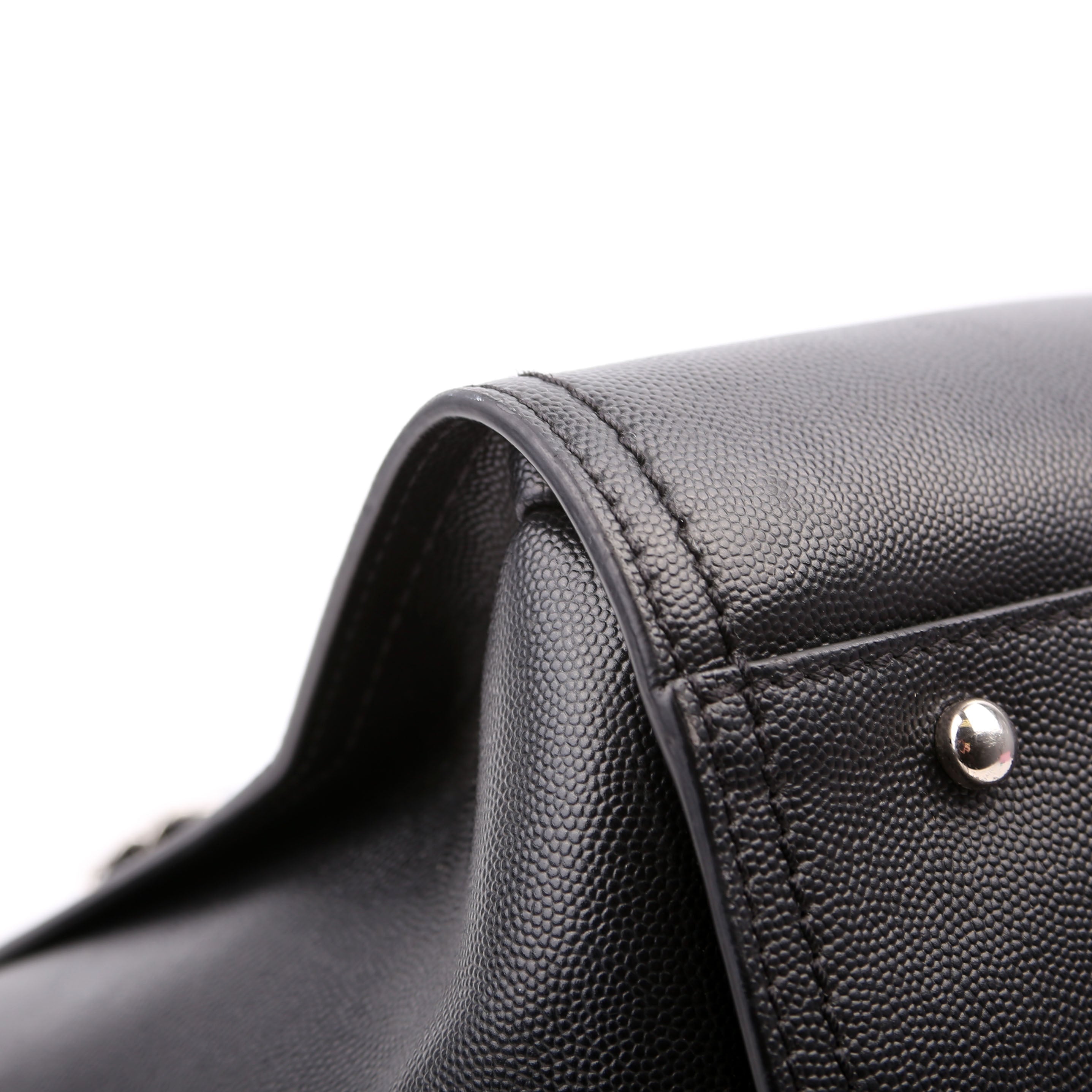 Deauville Studded Caviar Small Tote Black