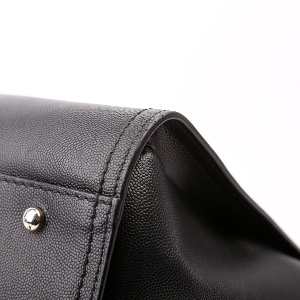 Deauville Studded Caviar Small Tote Black