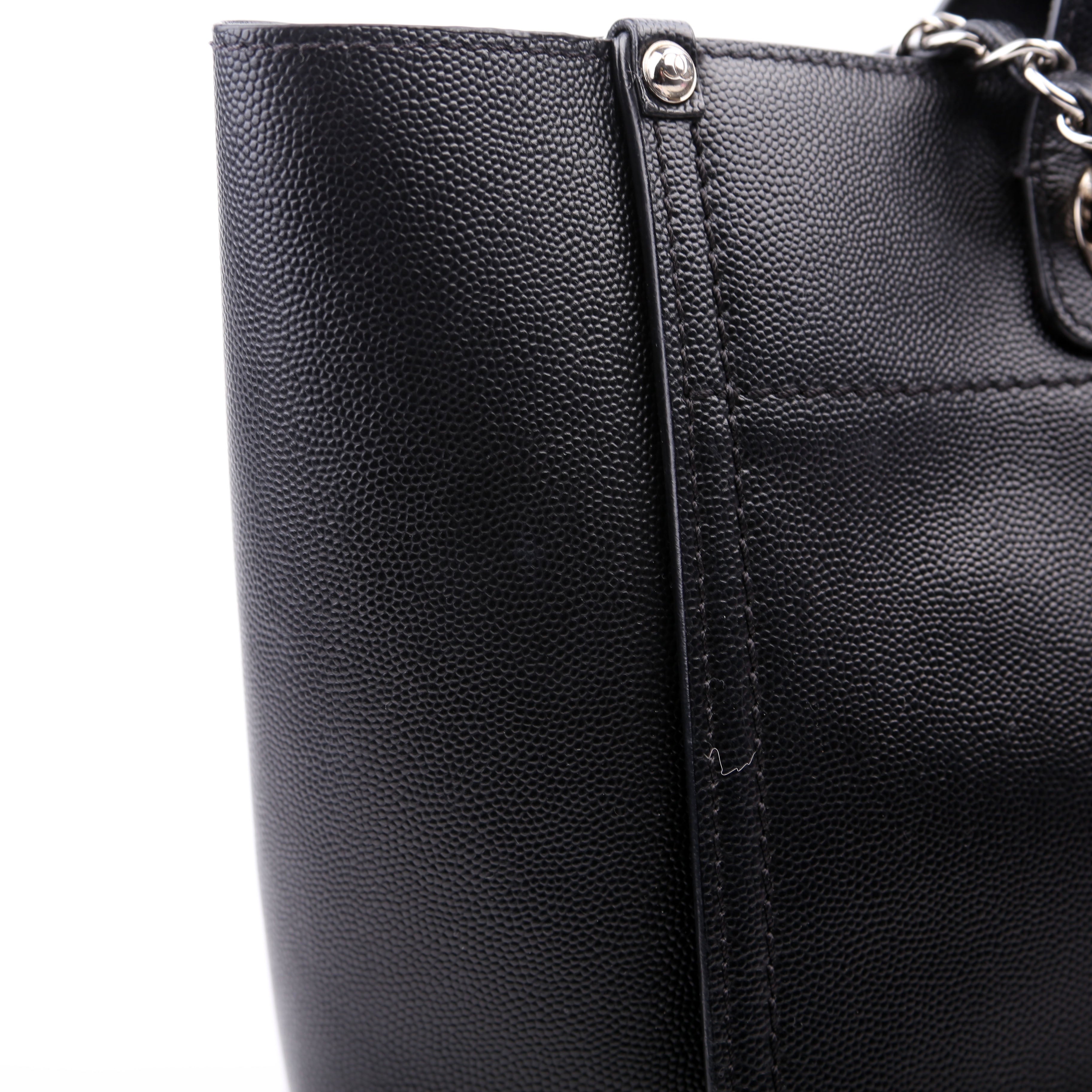 Deauville Studded Caviar Small Tote Black