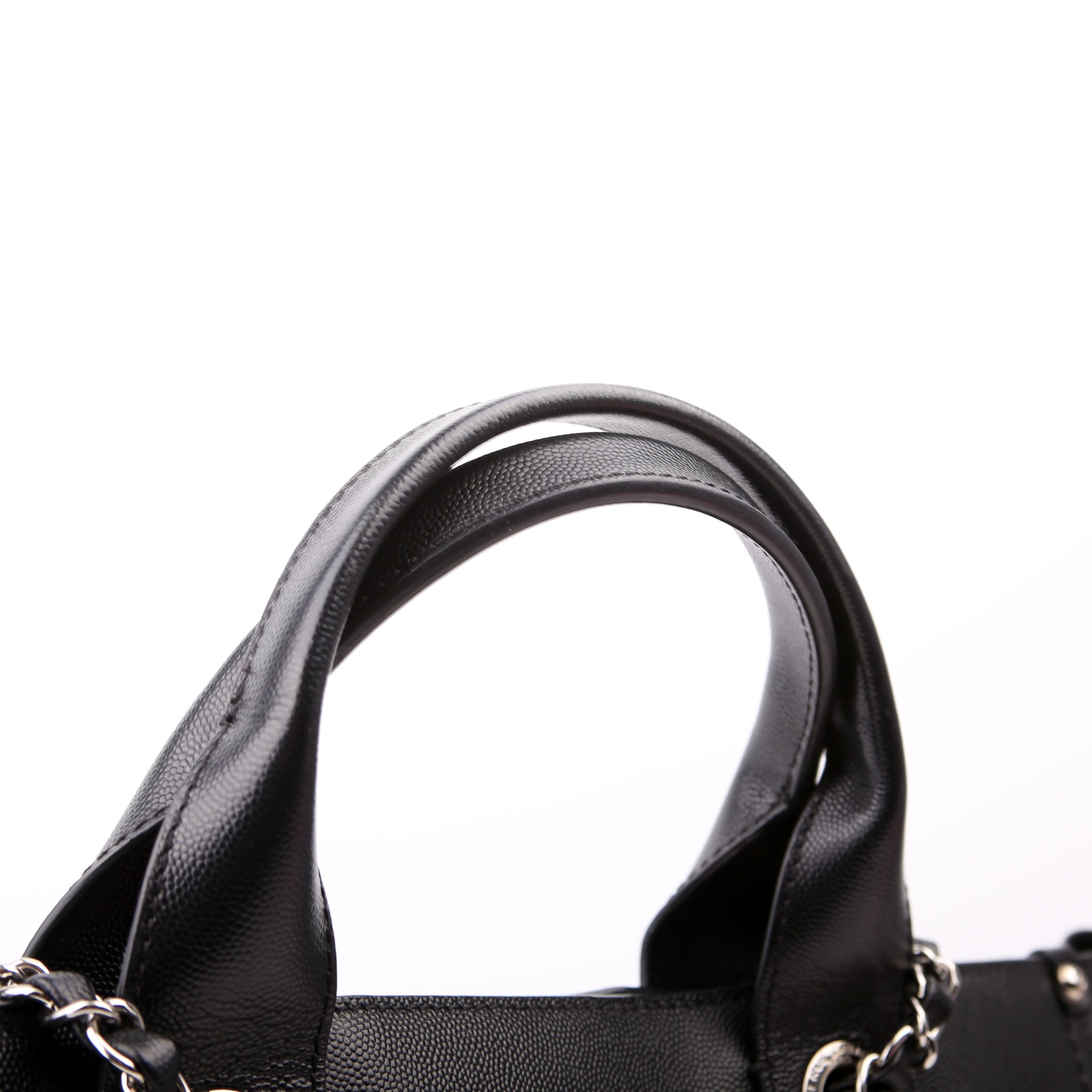 Deauville Studded Caviar Small Tote Black