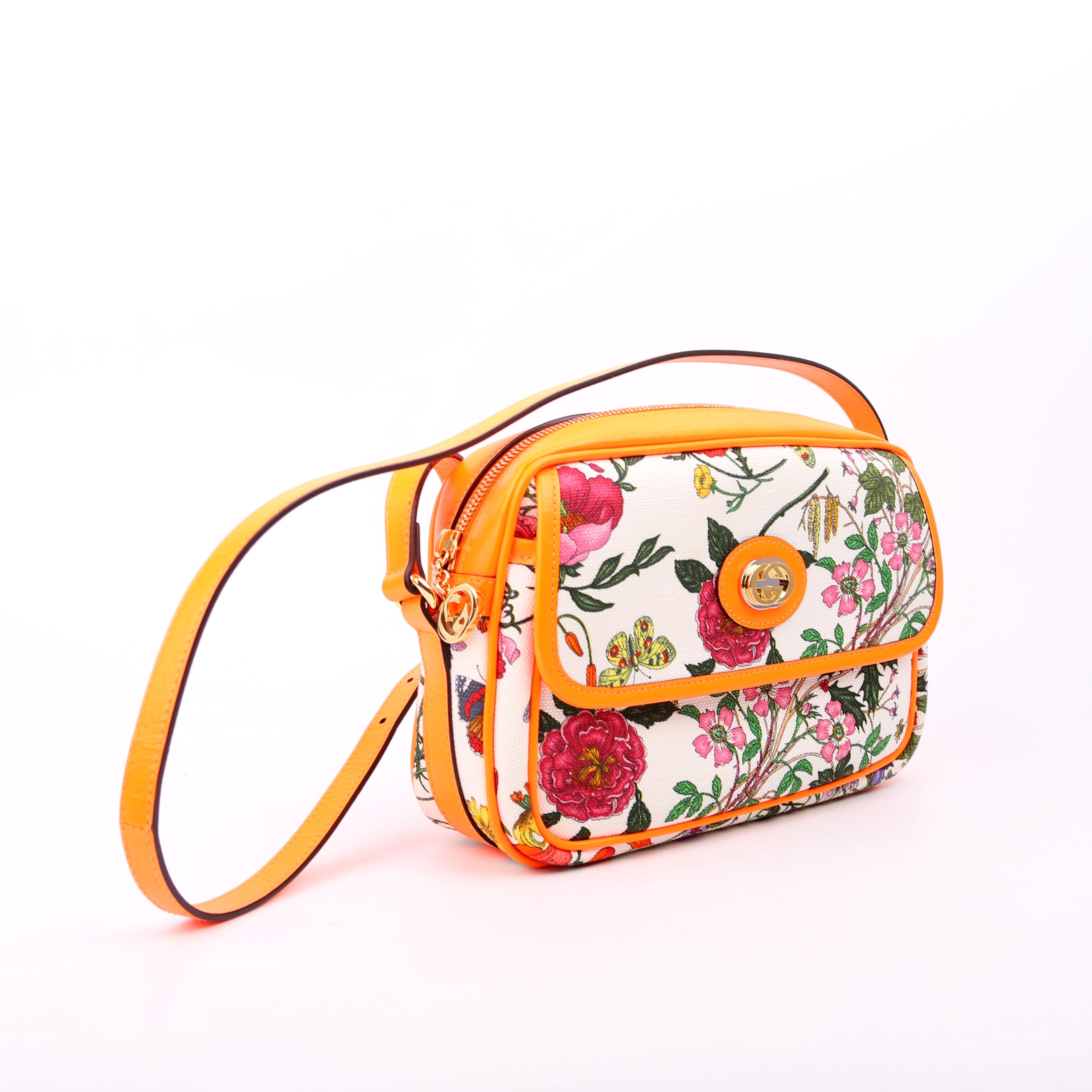 550147 Flora Canvas Crossbody Orange