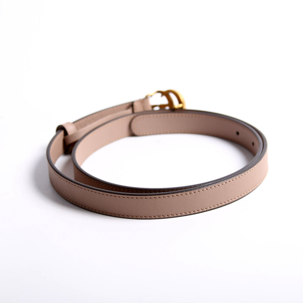 409417 GG Marmont Thin Belt Size 85/34 Taupe