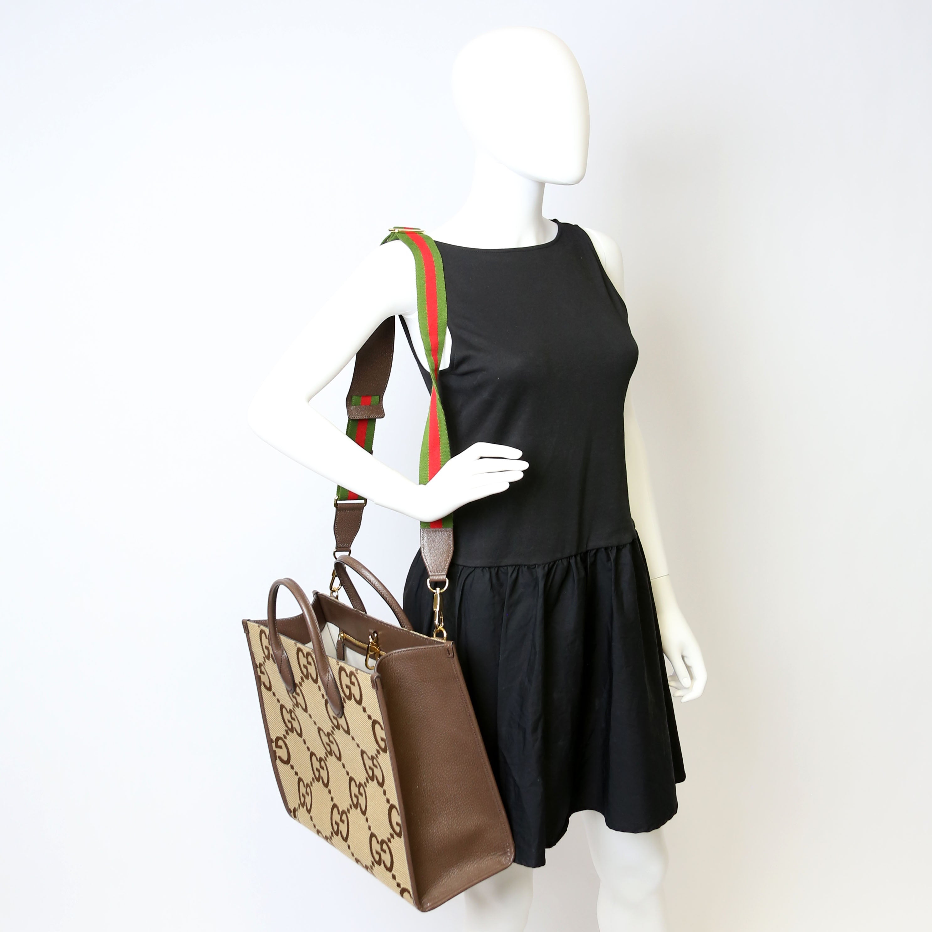Gucci 678839 Jumbo GG Tote Bag Brown