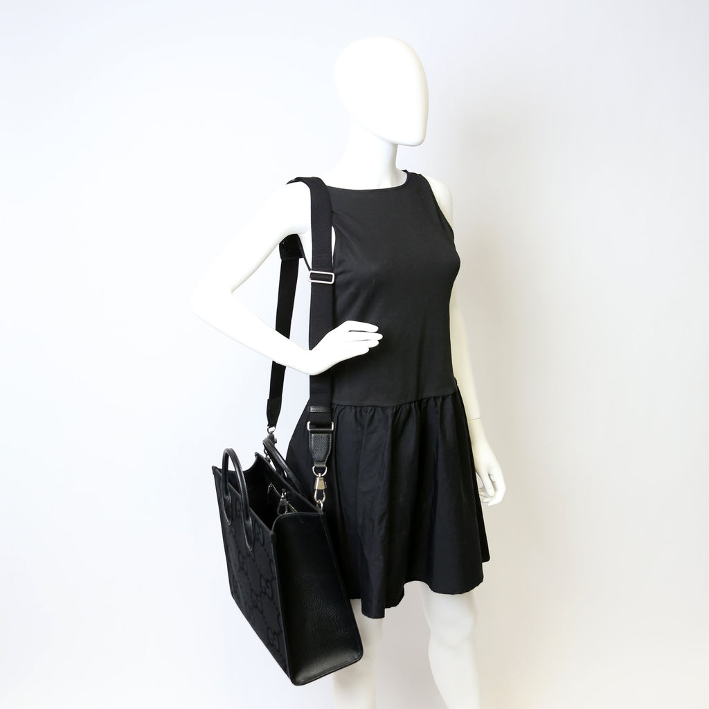 Gucci 678839 Jumbo GG Tote Bag Black
