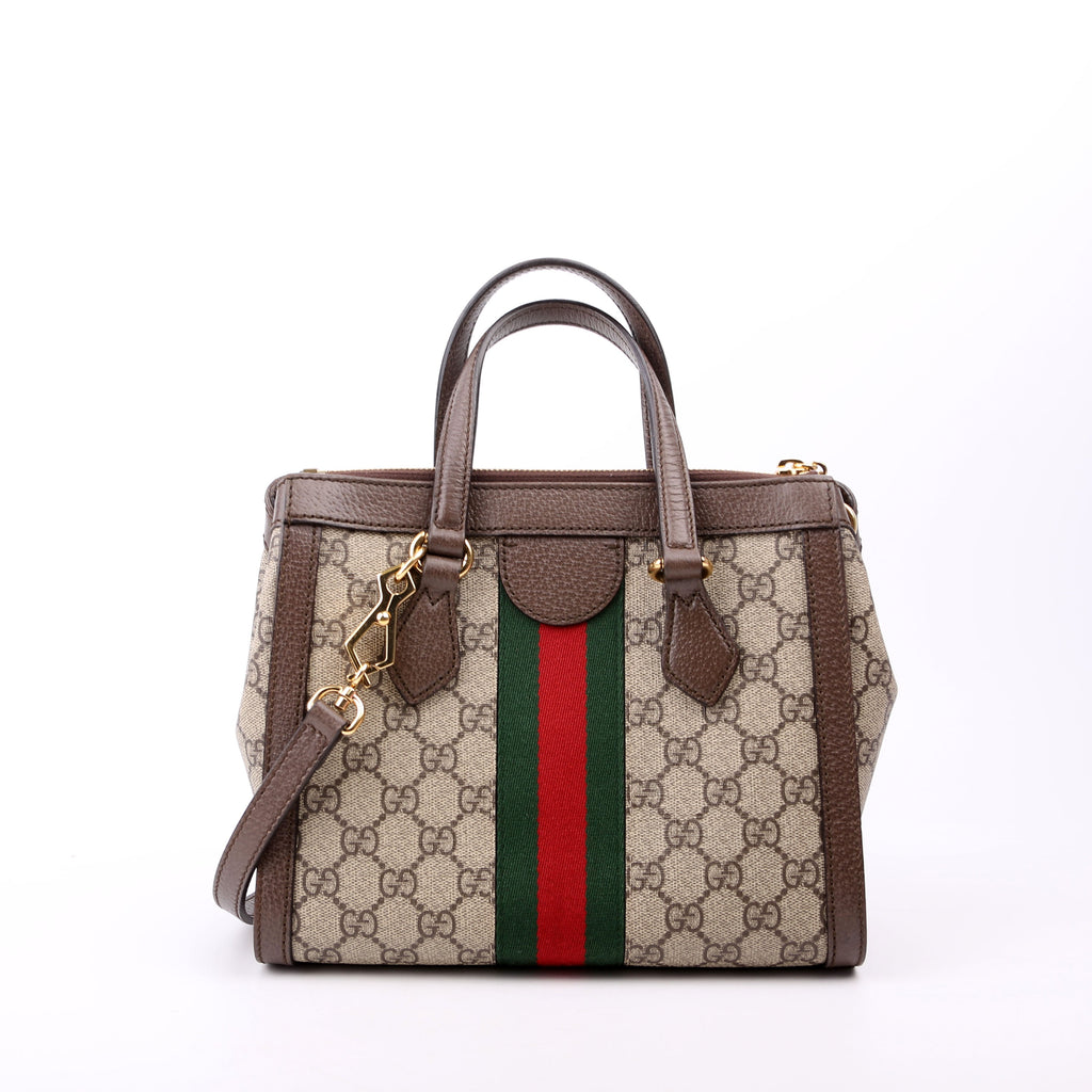 547551 GG Supreme Ophidia Small Tote Brown