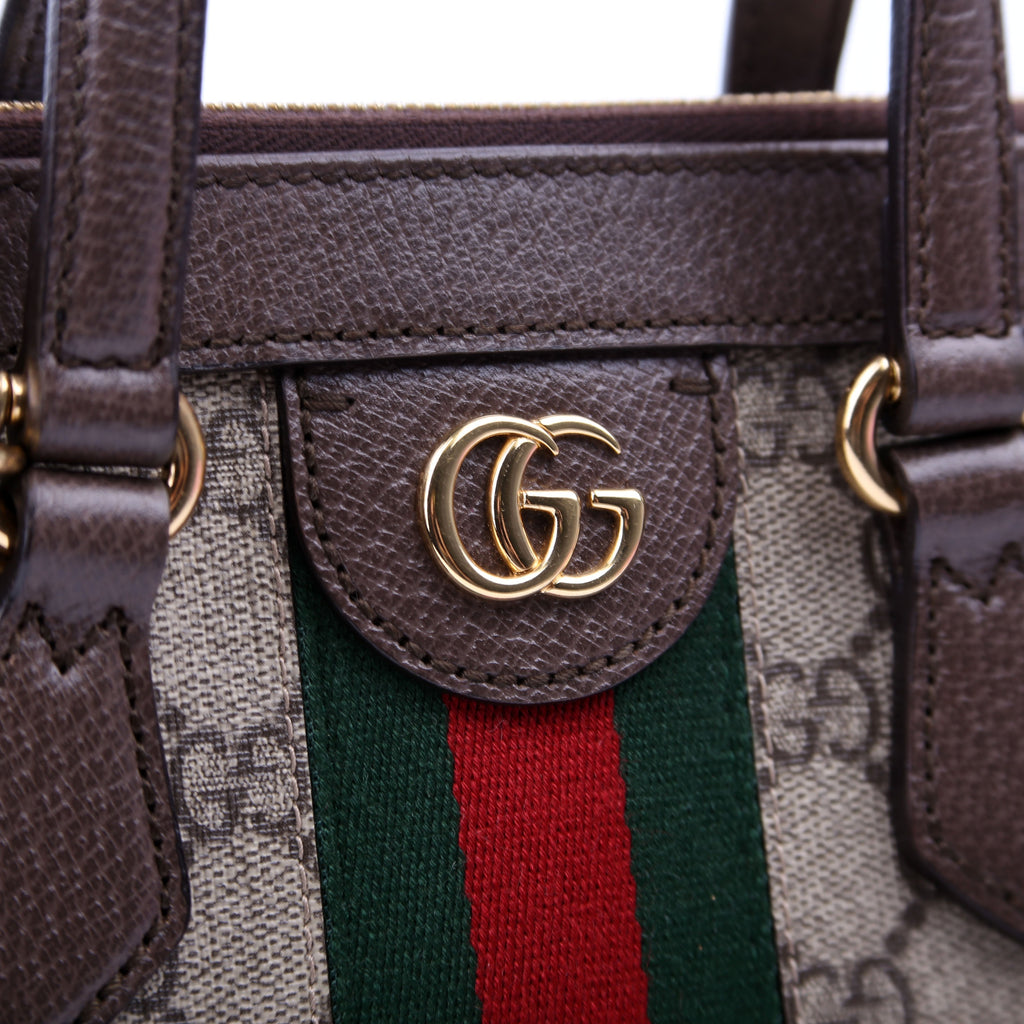 547551 GG Supreme Ophidia Small Tote Brown