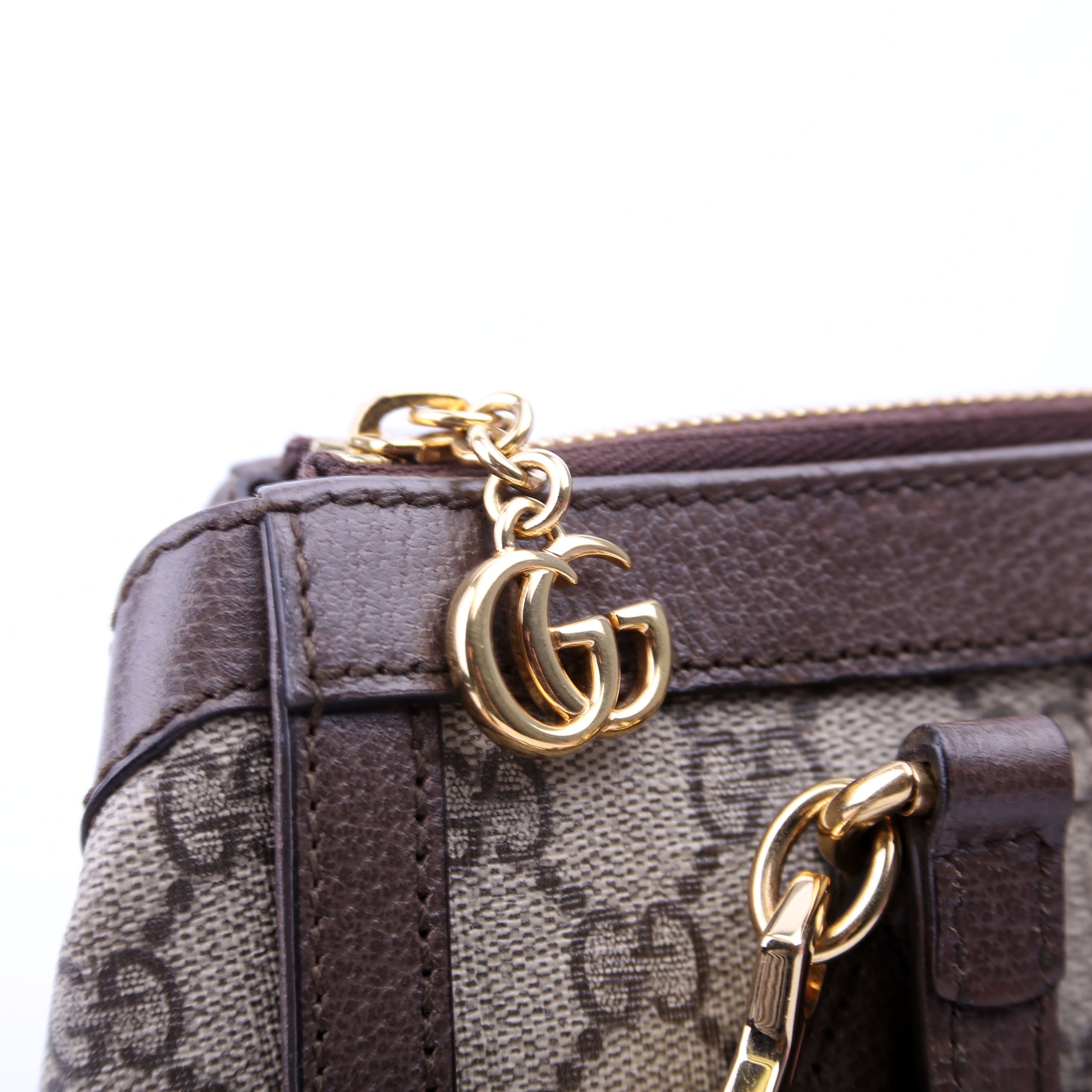 547551 GG Supreme Ophidia Small Tote Brown