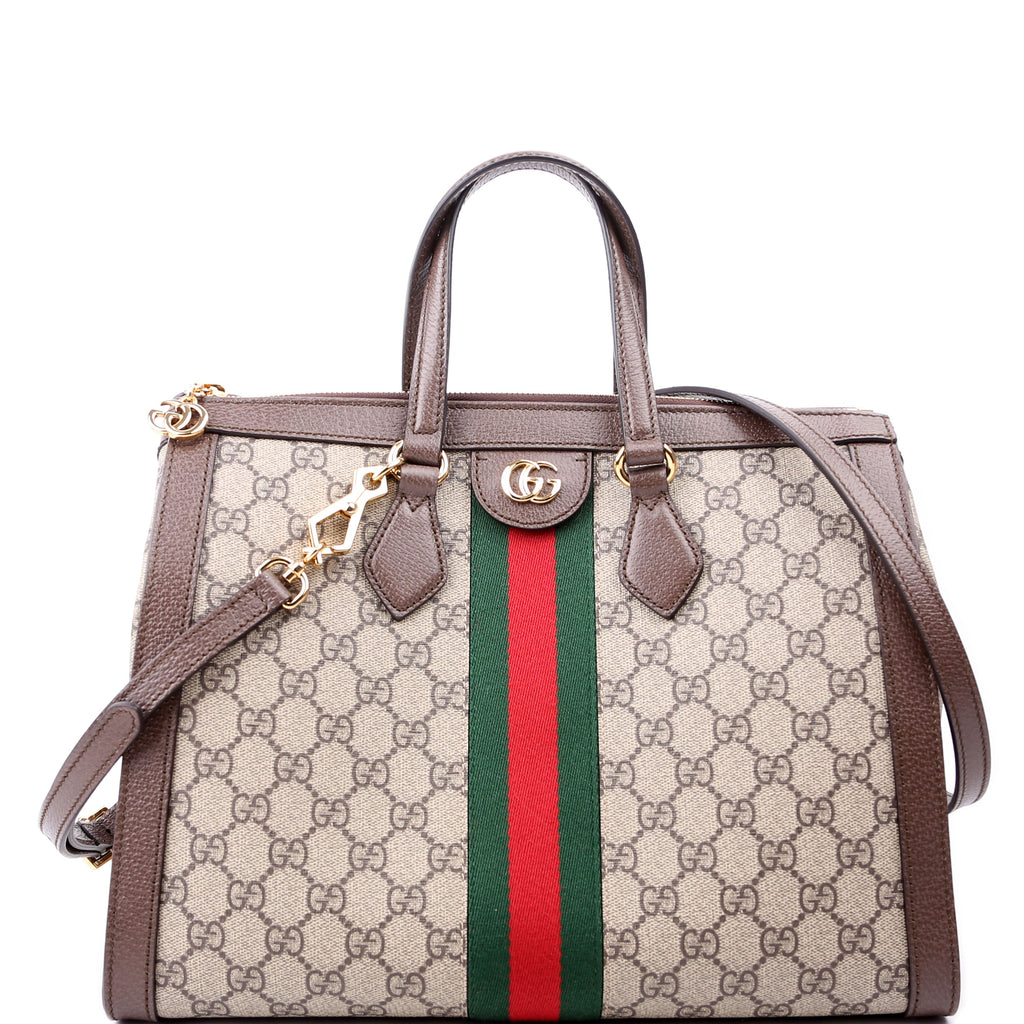 524537 Ophidia GG Medium Tote Brown