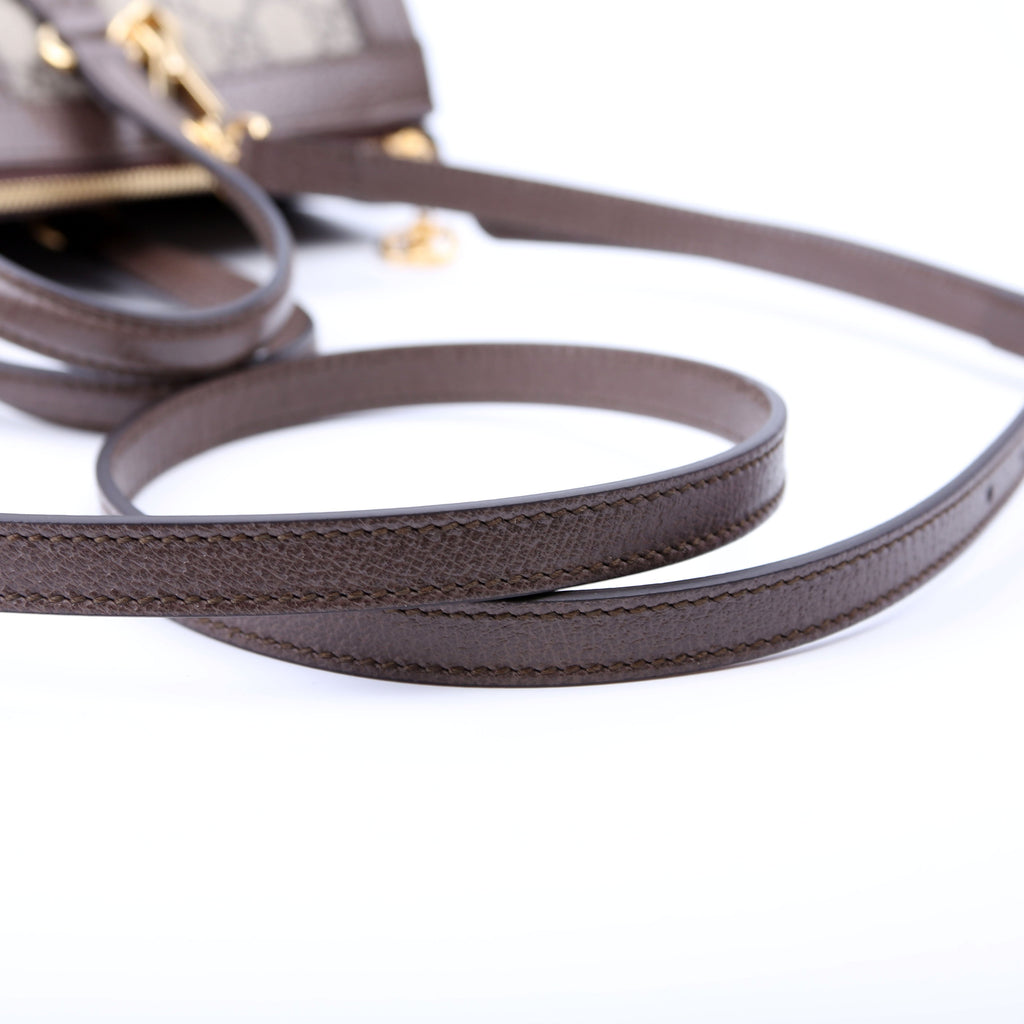 524537 Ophidia GG Medium Tote Brown