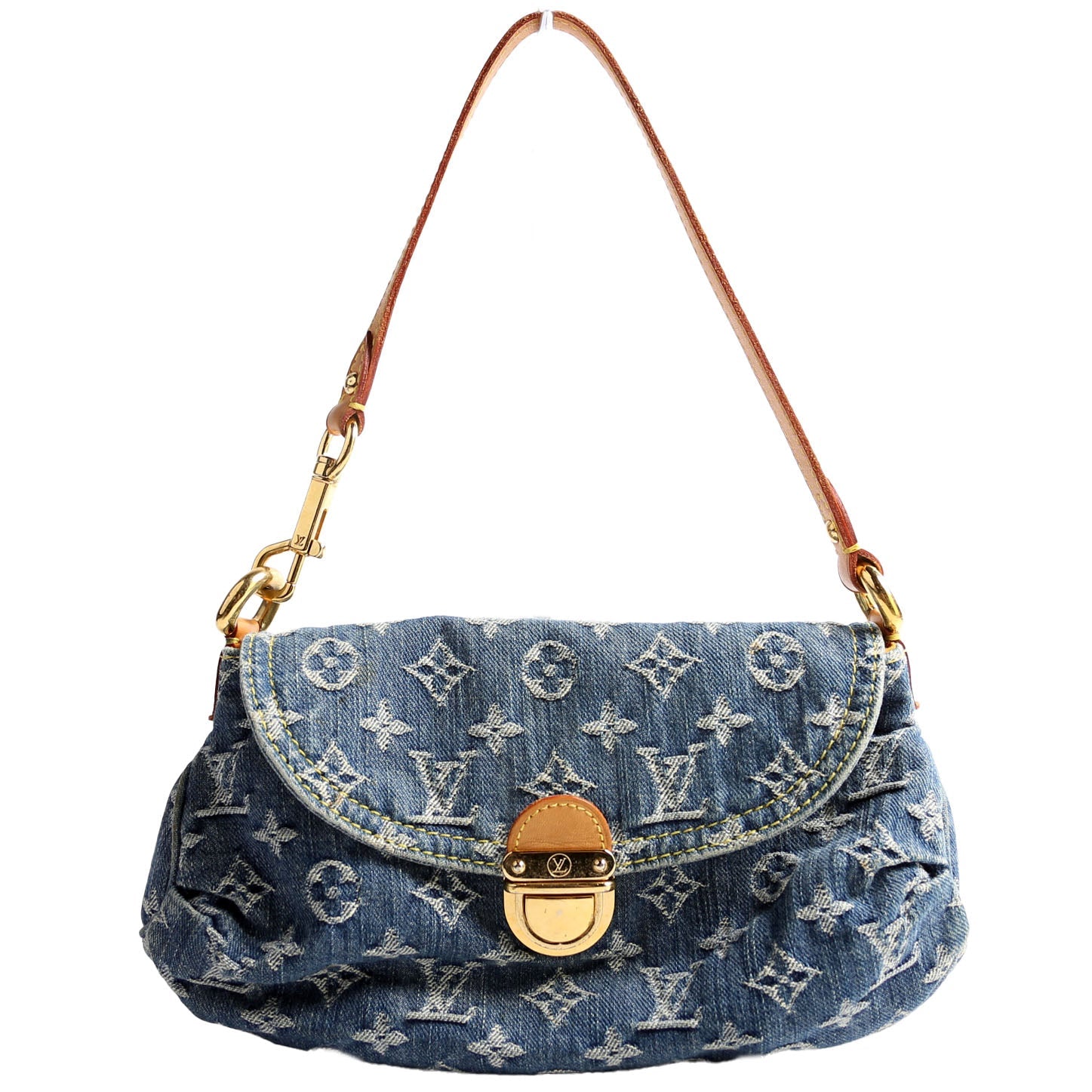 Mini Pleaty Denim Monogram