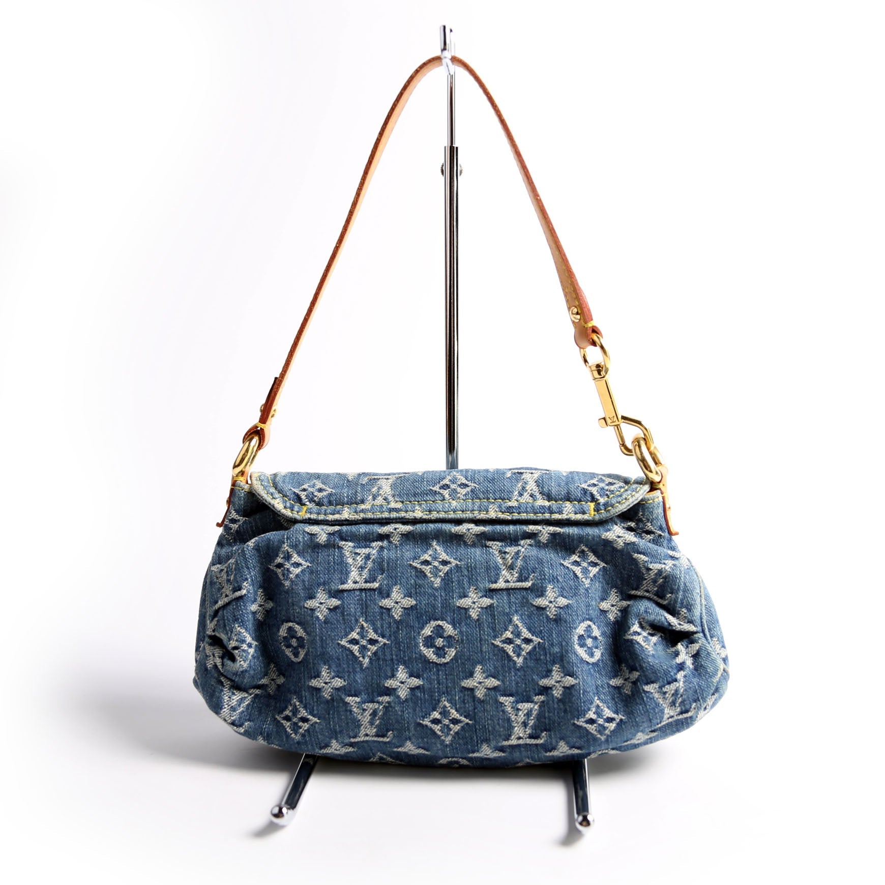 Mini Pleaty Denim Monogram