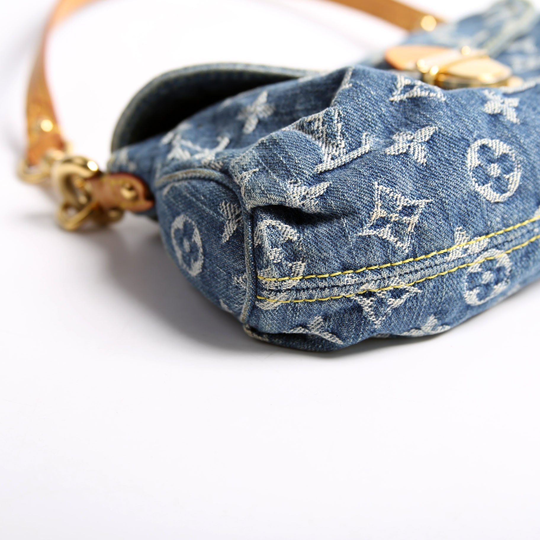 Mini Pleaty Denim Monogram