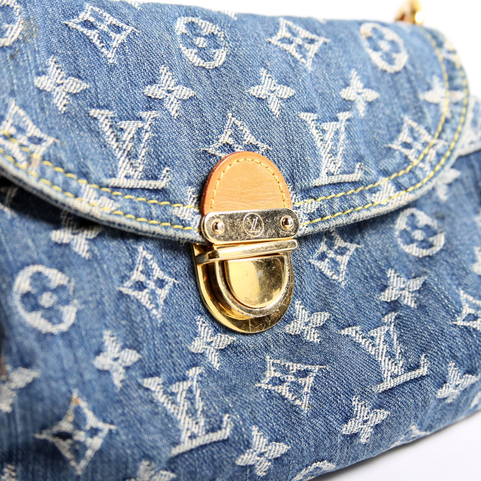 Mini Pleaty Denim Monogram