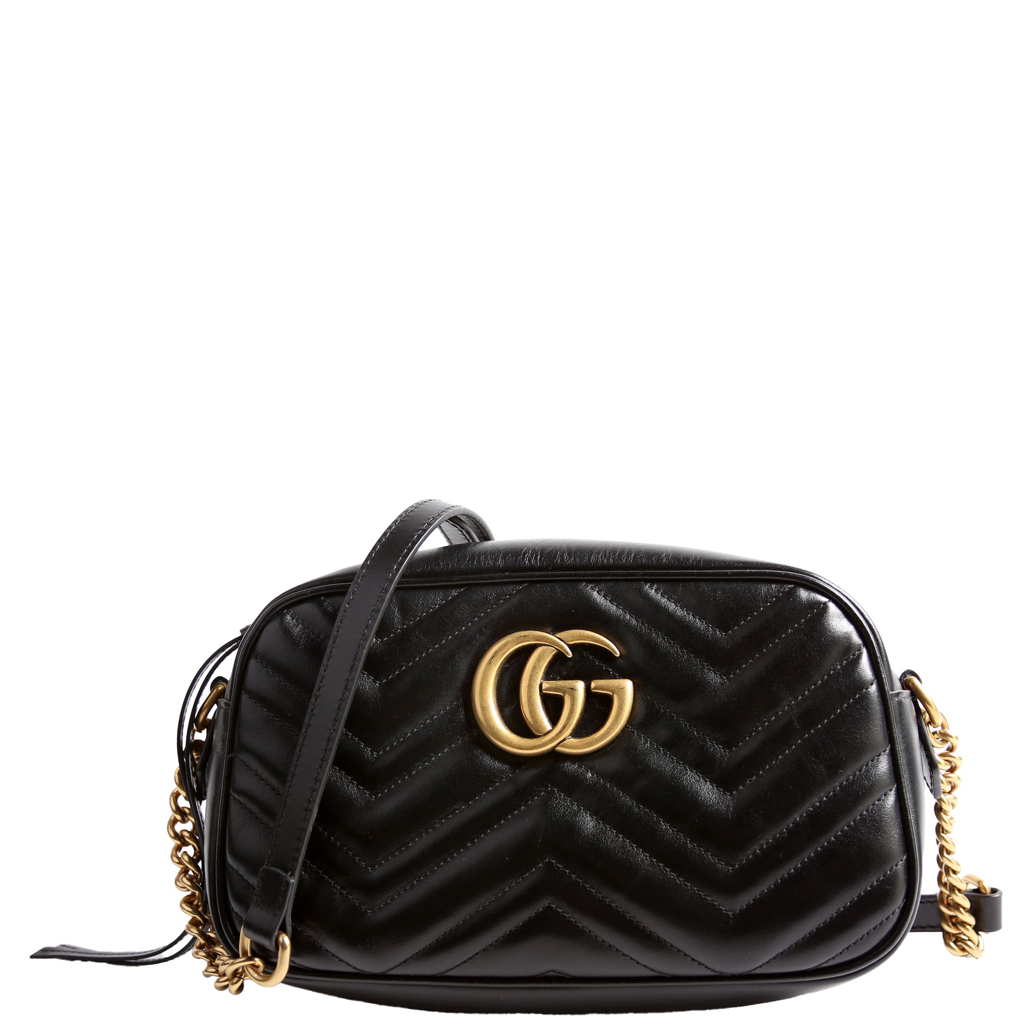 447632 Marmont Small Leather Camera Black