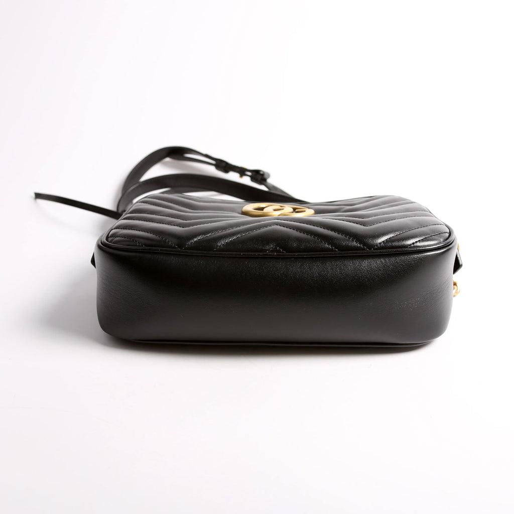 447632 Marmont Small Leather Camera Black
