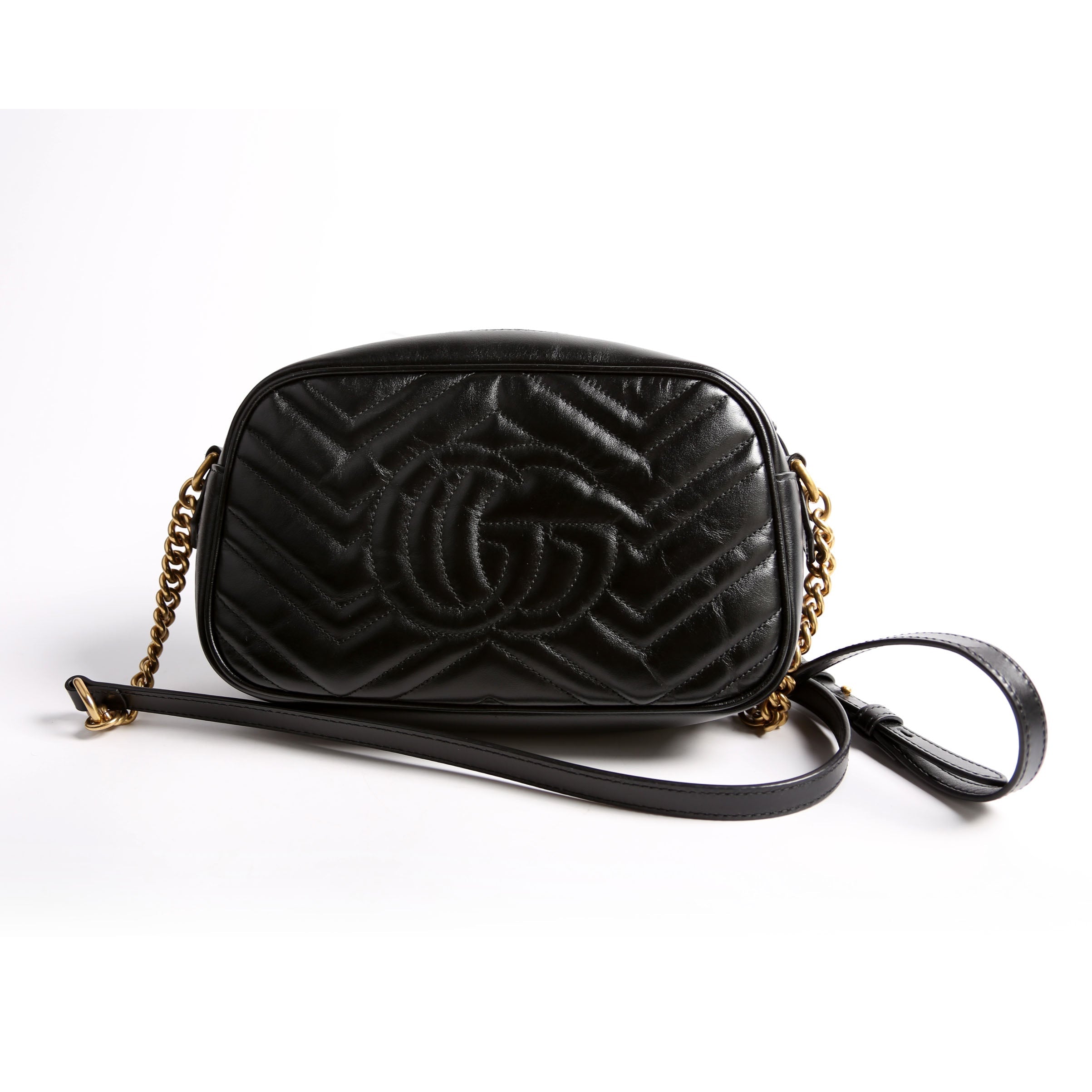 447632 Marmont Small Leather Camera Black
